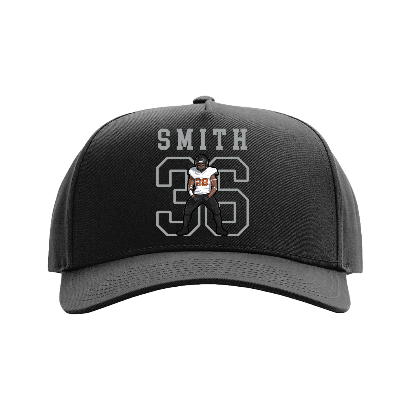 Full Fabric Five-Panel Champ Cap — Shirsey in Black
