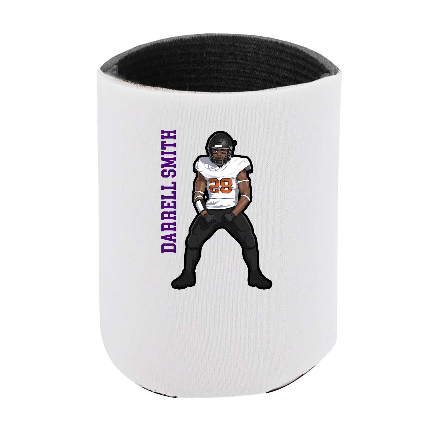 Can Holder — Name Vertical in White