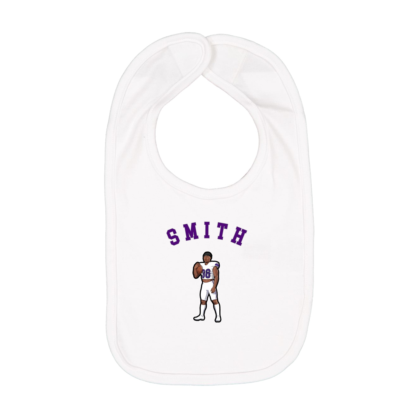 Infant Bib — Shirsey Arch in White