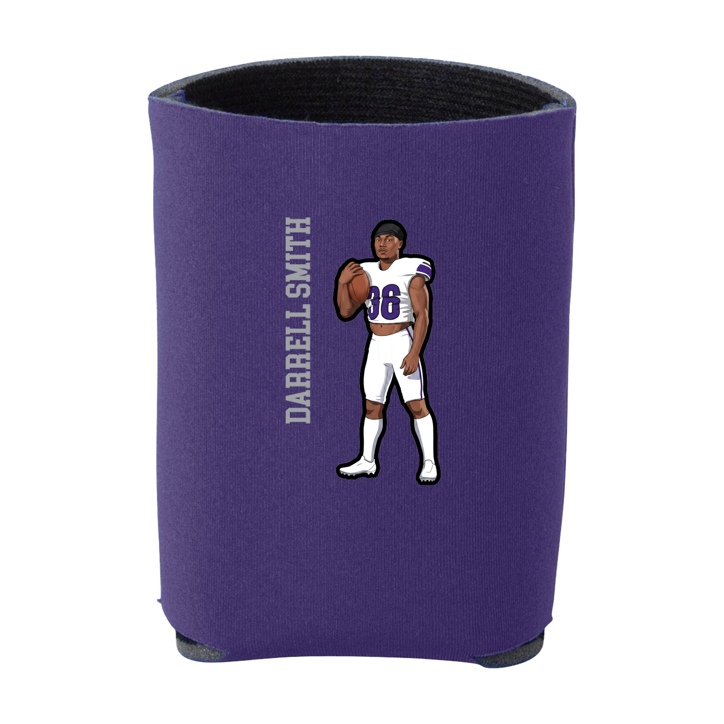 Can Holder — Name Vertical in Purple