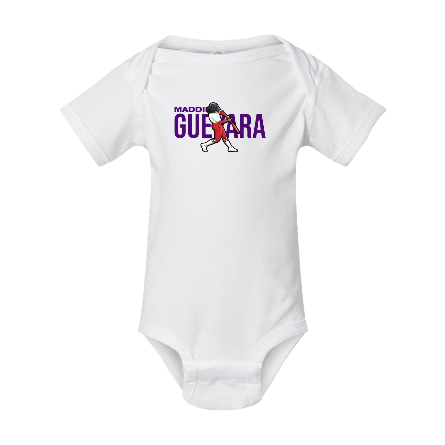 Baby Onesie — Player Name in White