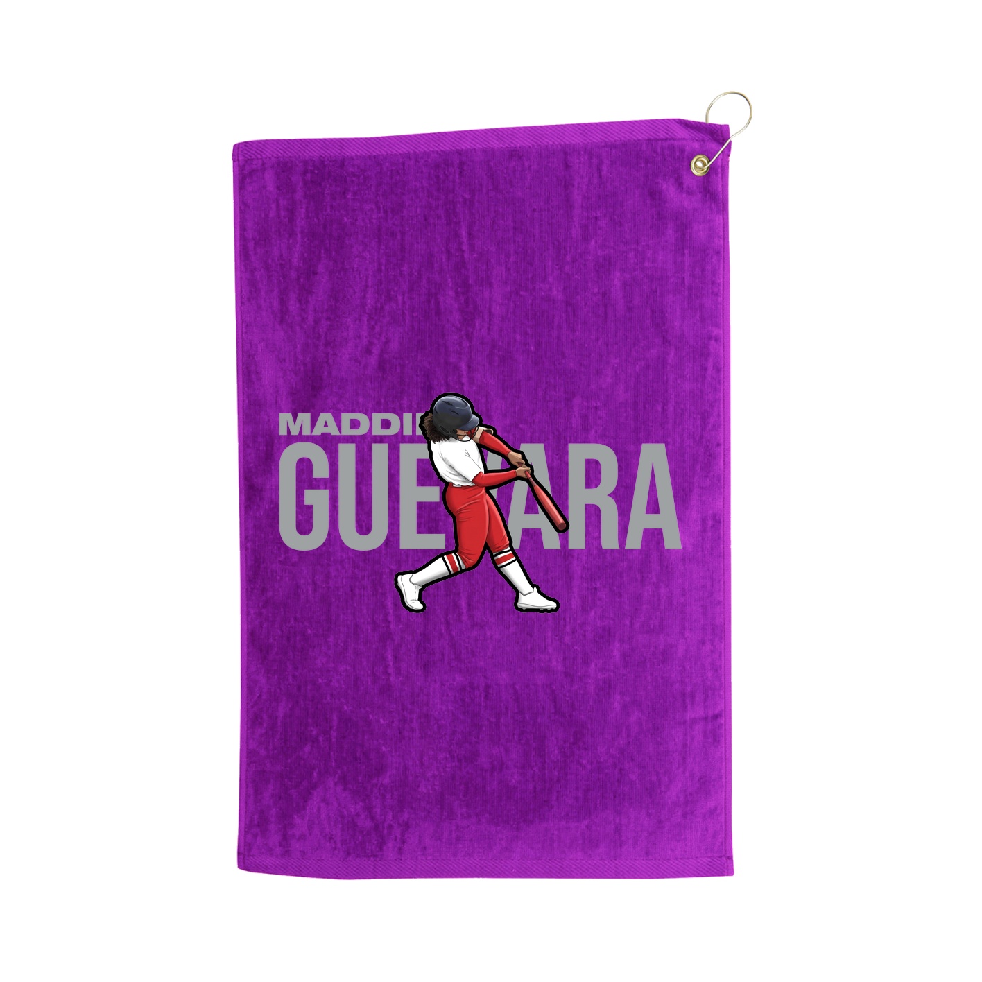 Golf Towel — Player Name in Purple