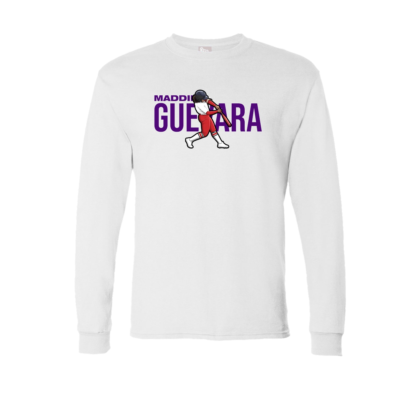 Long Sleeve Tee — Player Name in White