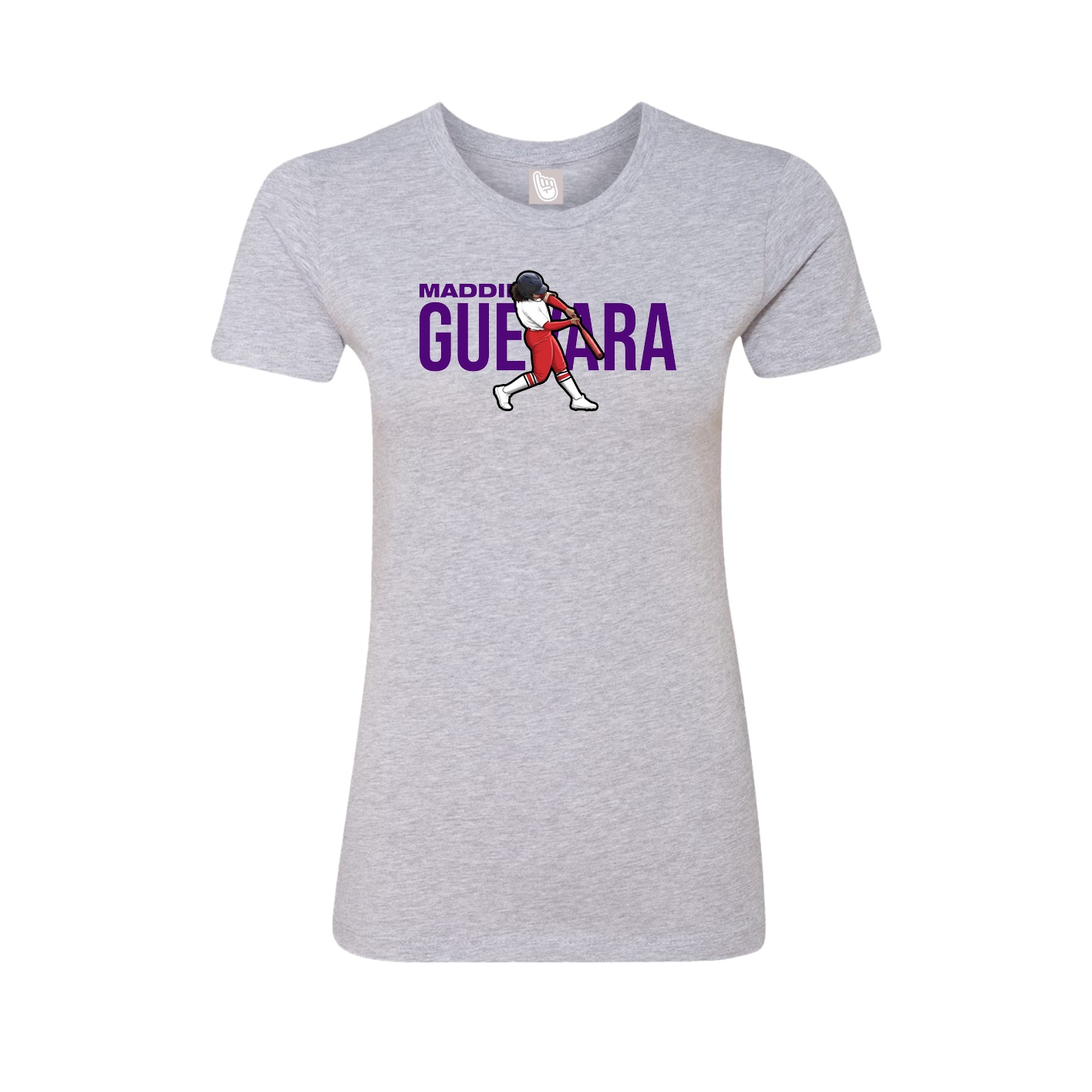 Womens Tee — Player Name in Grey