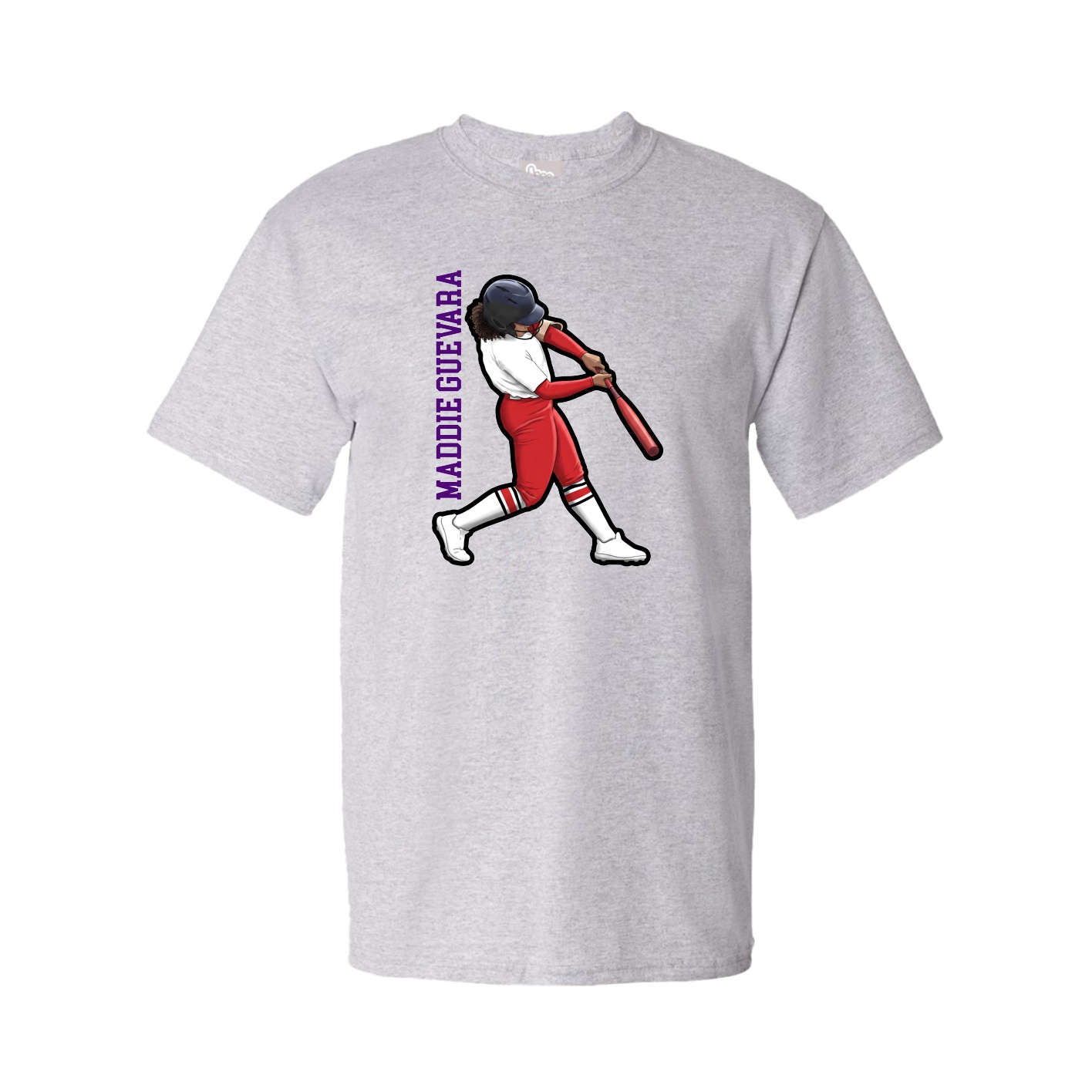 Tee — Name Vertical in Grey
