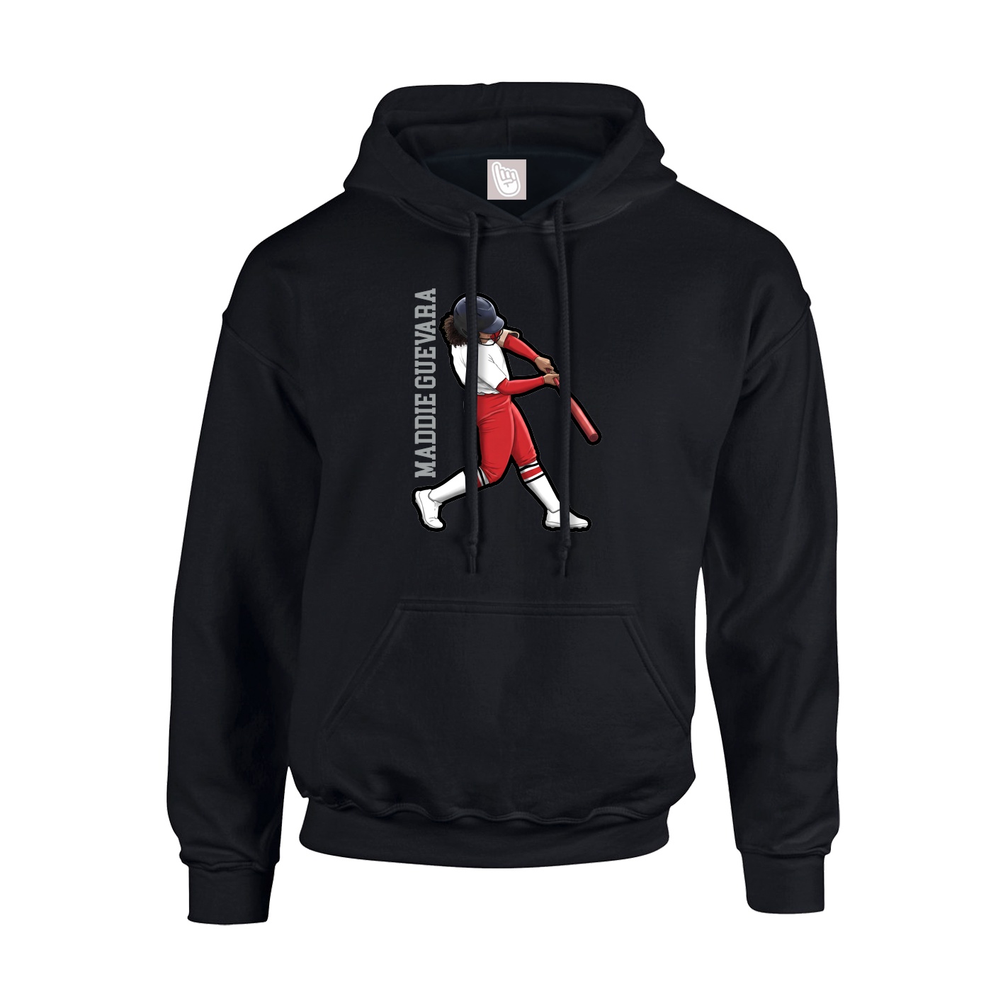 Youth Hoodie — Name Vertical in Black