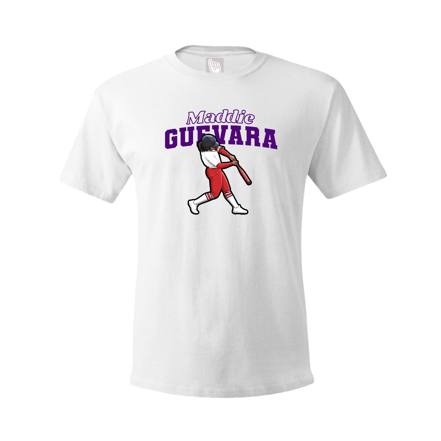 Youth Tee — Name Arch in White