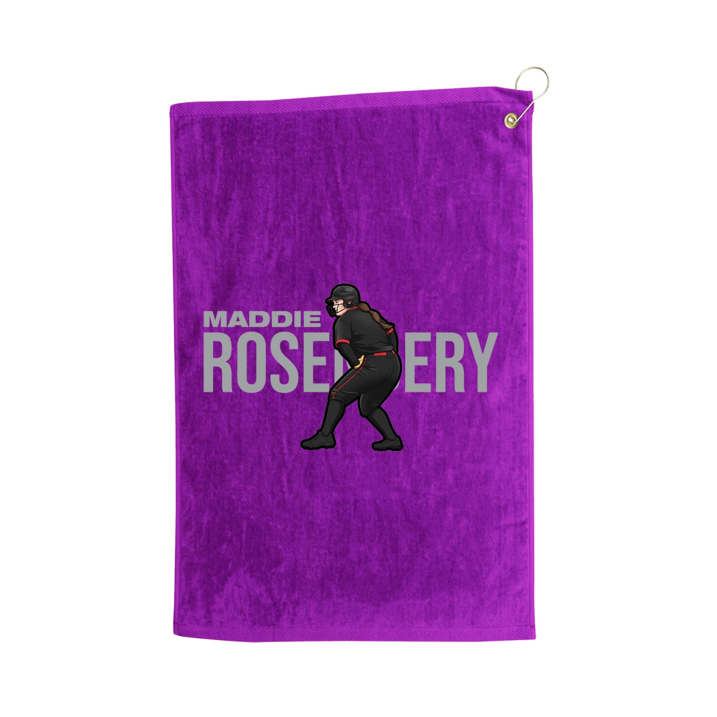 Golf Towel — Player Name in Purple