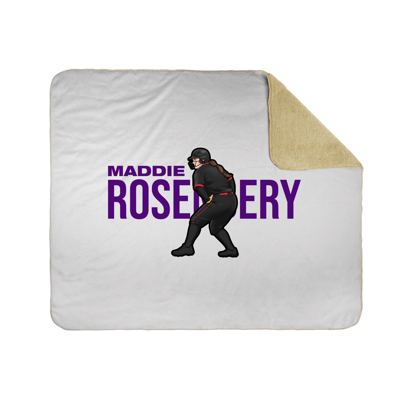 Throw Blanket — Player Name in White