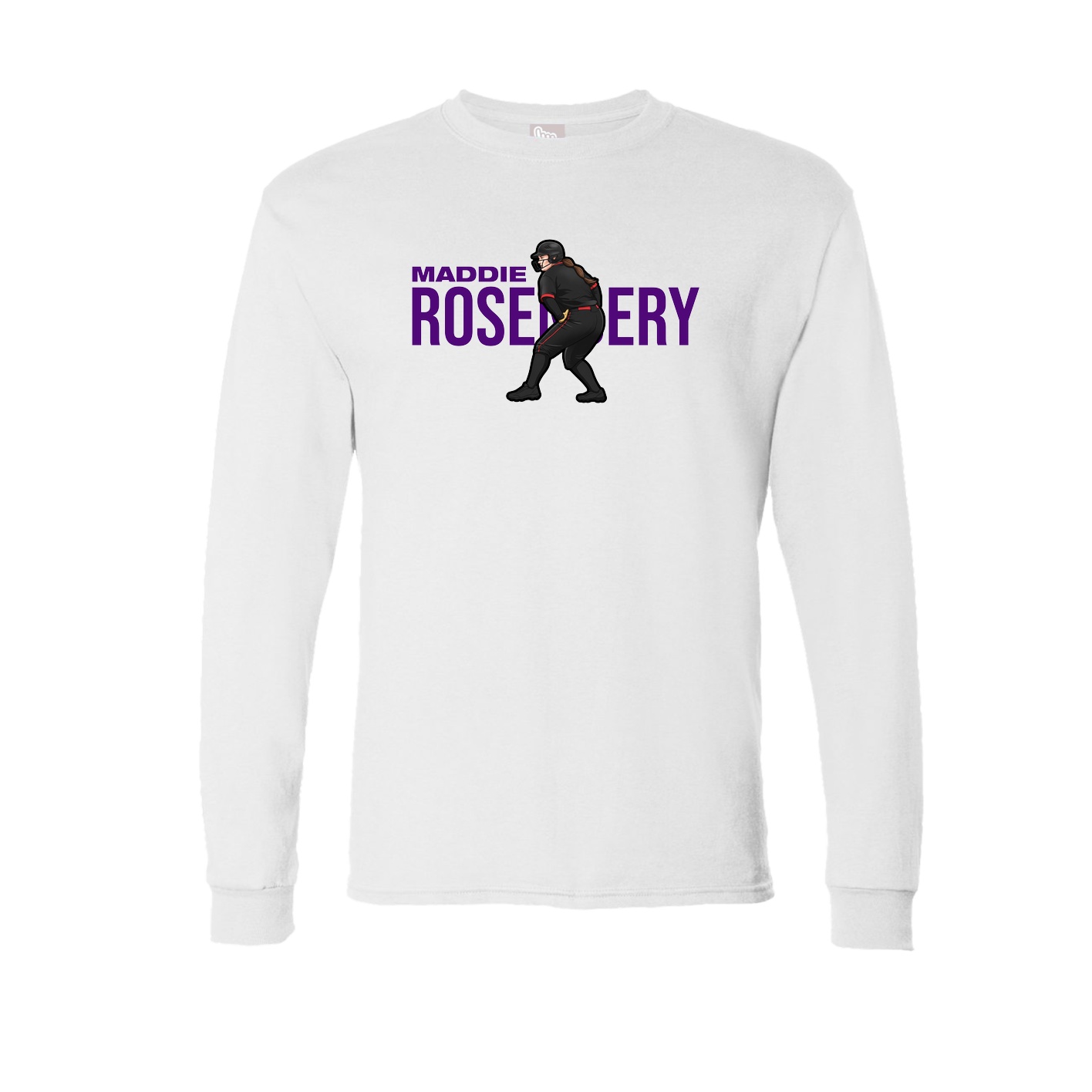 Long Sleeve Tee — Player Name in White