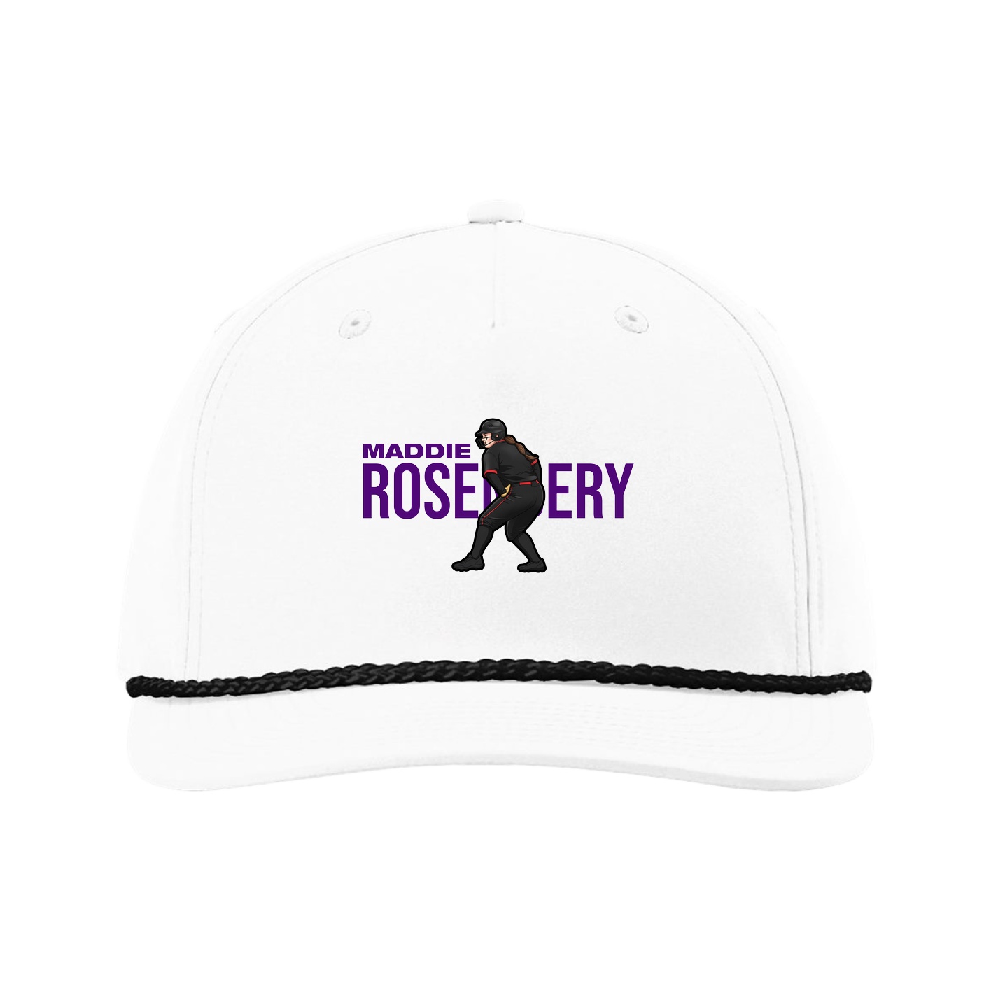 Five-Panel Classic Rope Cap — Player Name in White