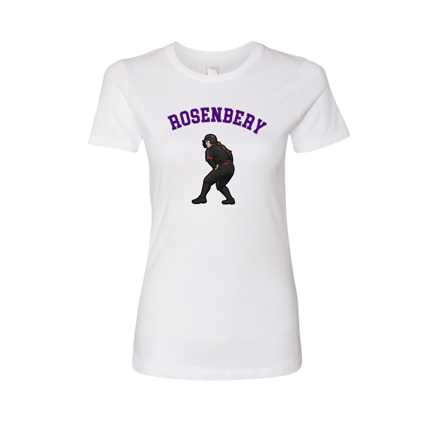 Fitted Women's Tee — Shirsey Arch in White