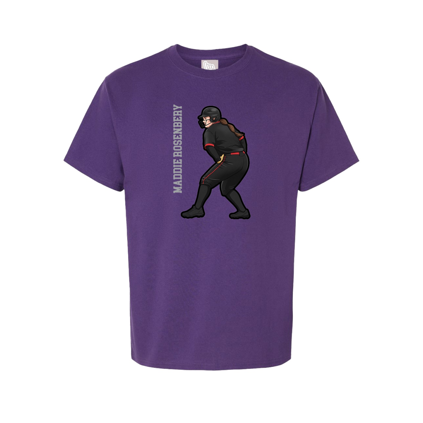 Tee — Name Vertical in Purple