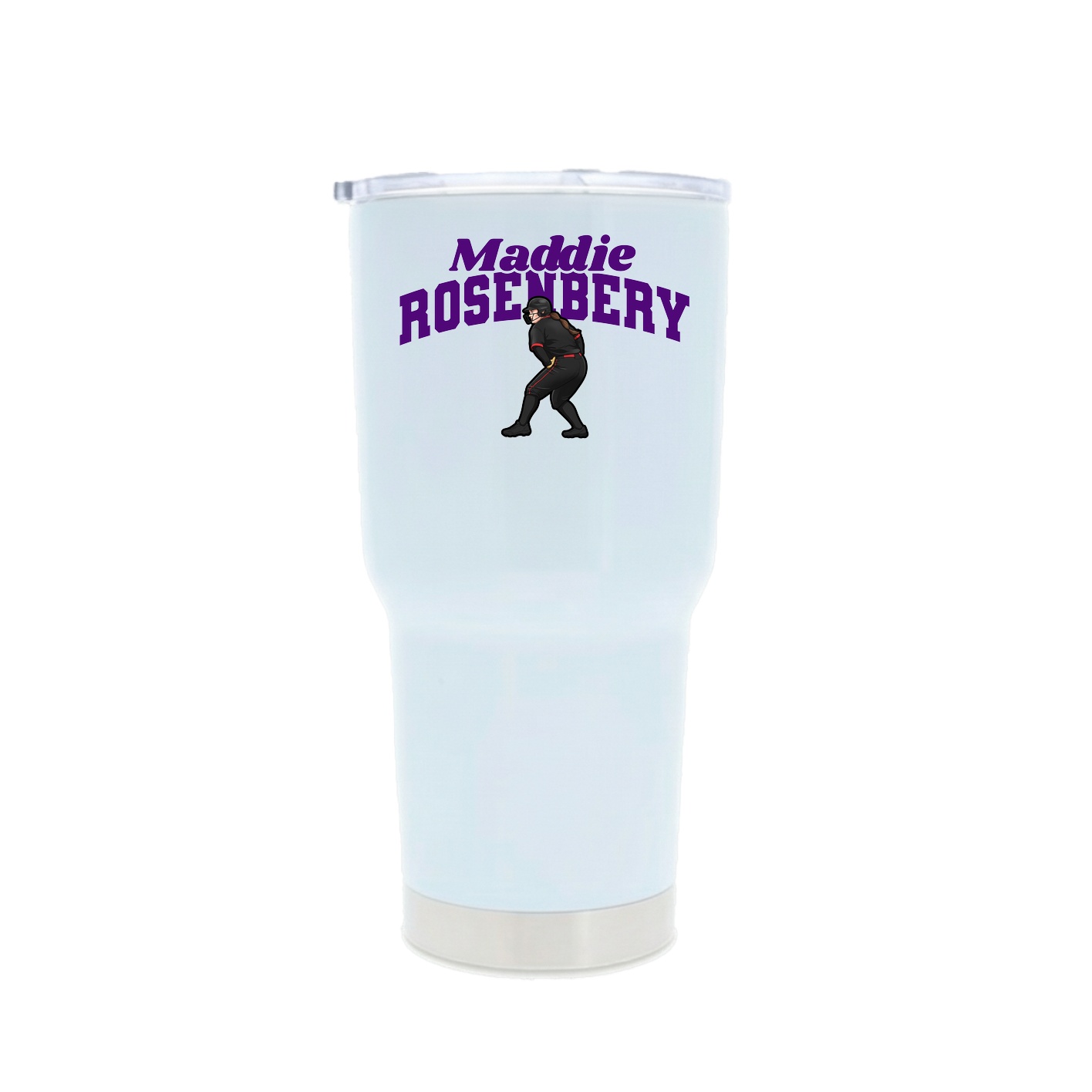 30oz Stainless Steel Tumbler — Signature Arch in White