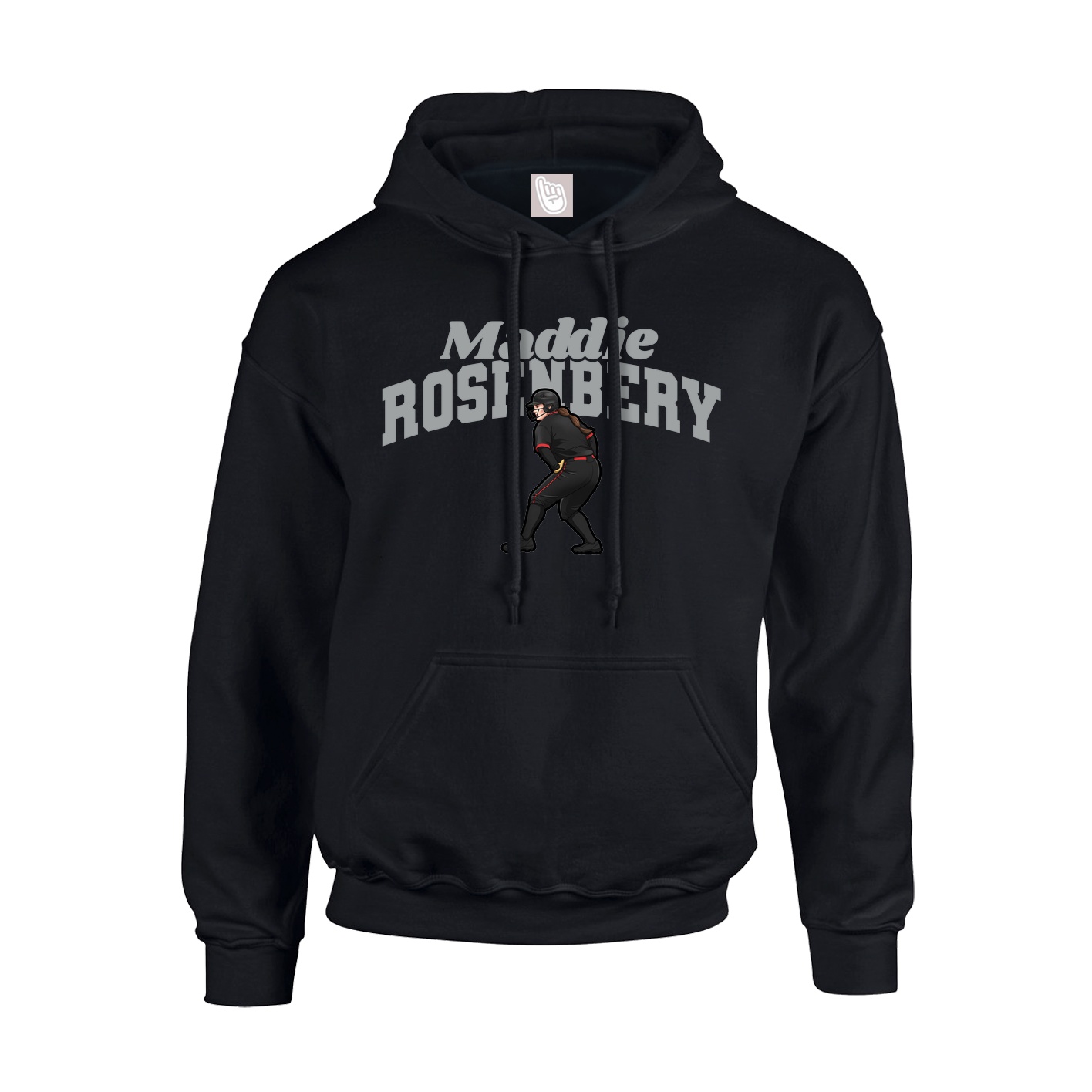 Youth Hoodie — Signature Arch in Black