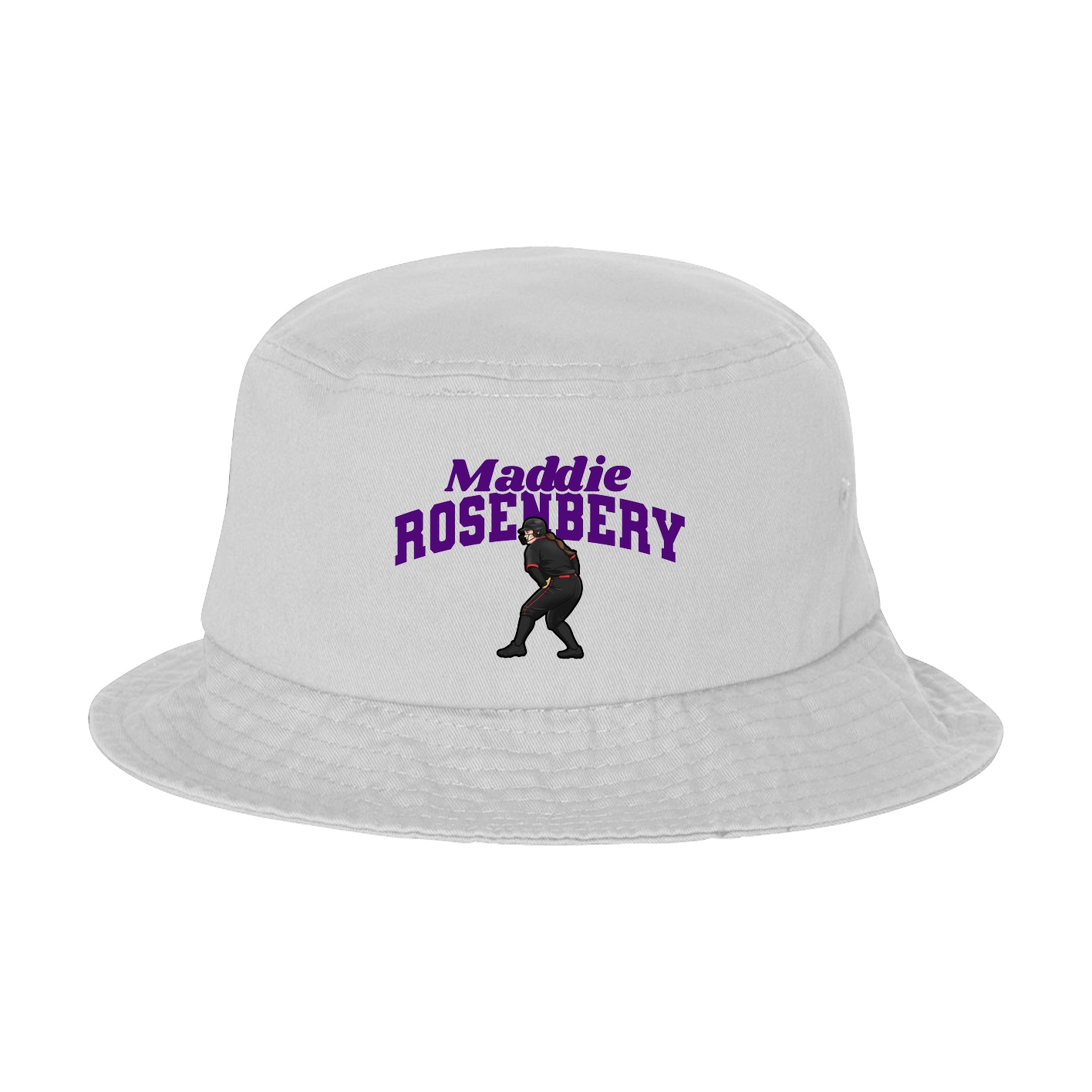Bucket Cap — Signature Arch in White