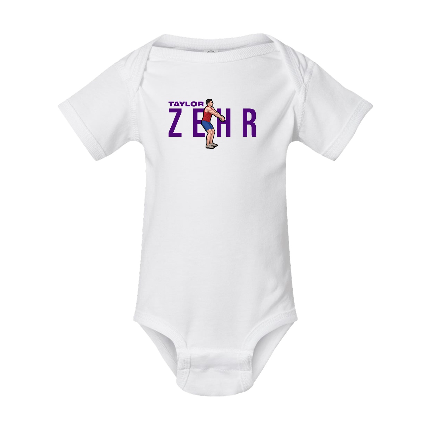 Baby Onesie — Player Name in White