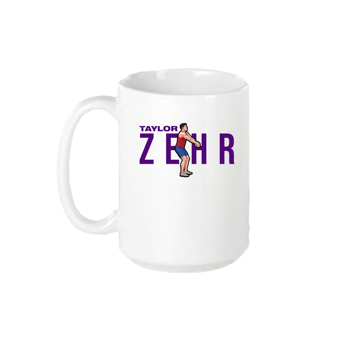 15oz Coffee Mug — Player Name in White