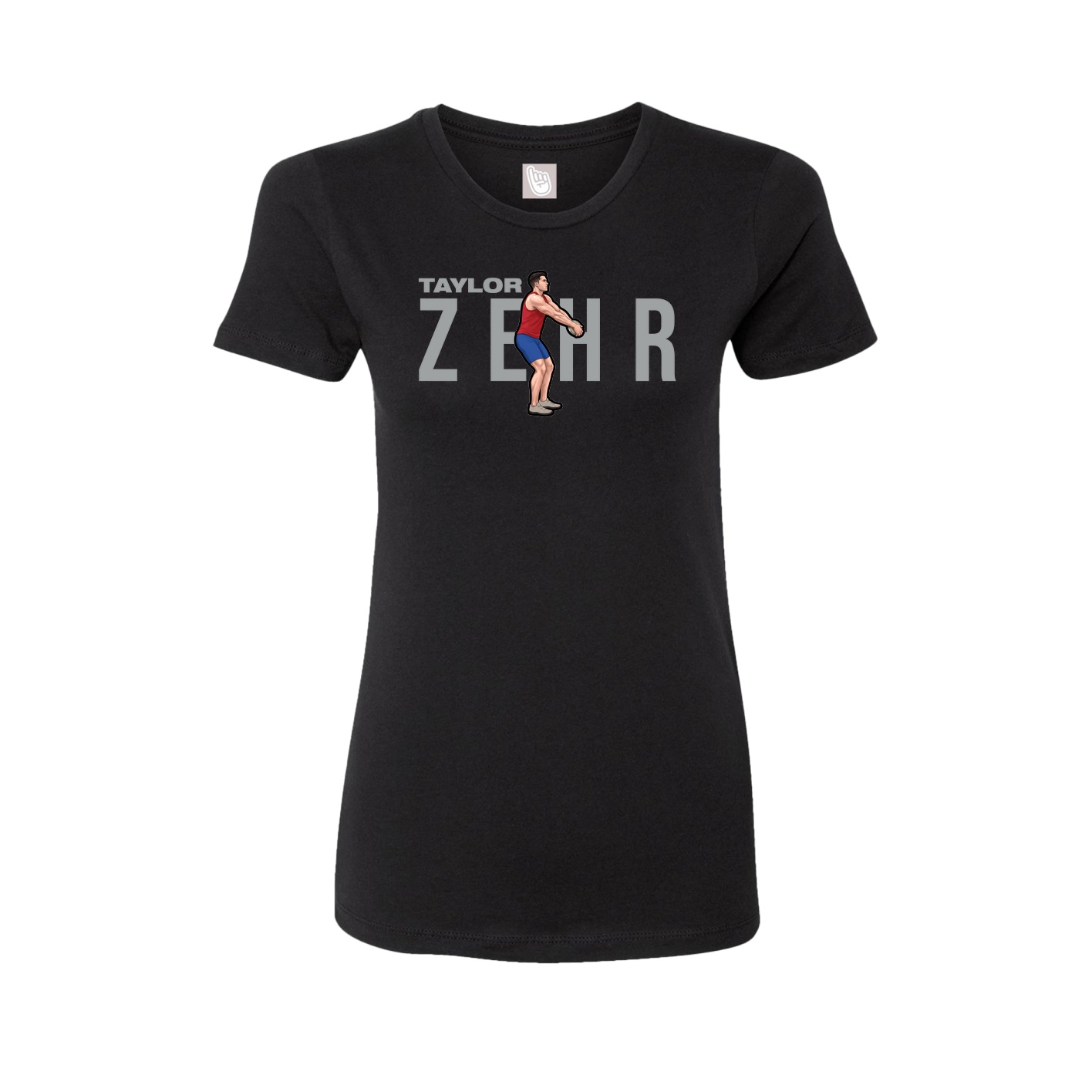 Fitted Women's Tee — Player Name in Black