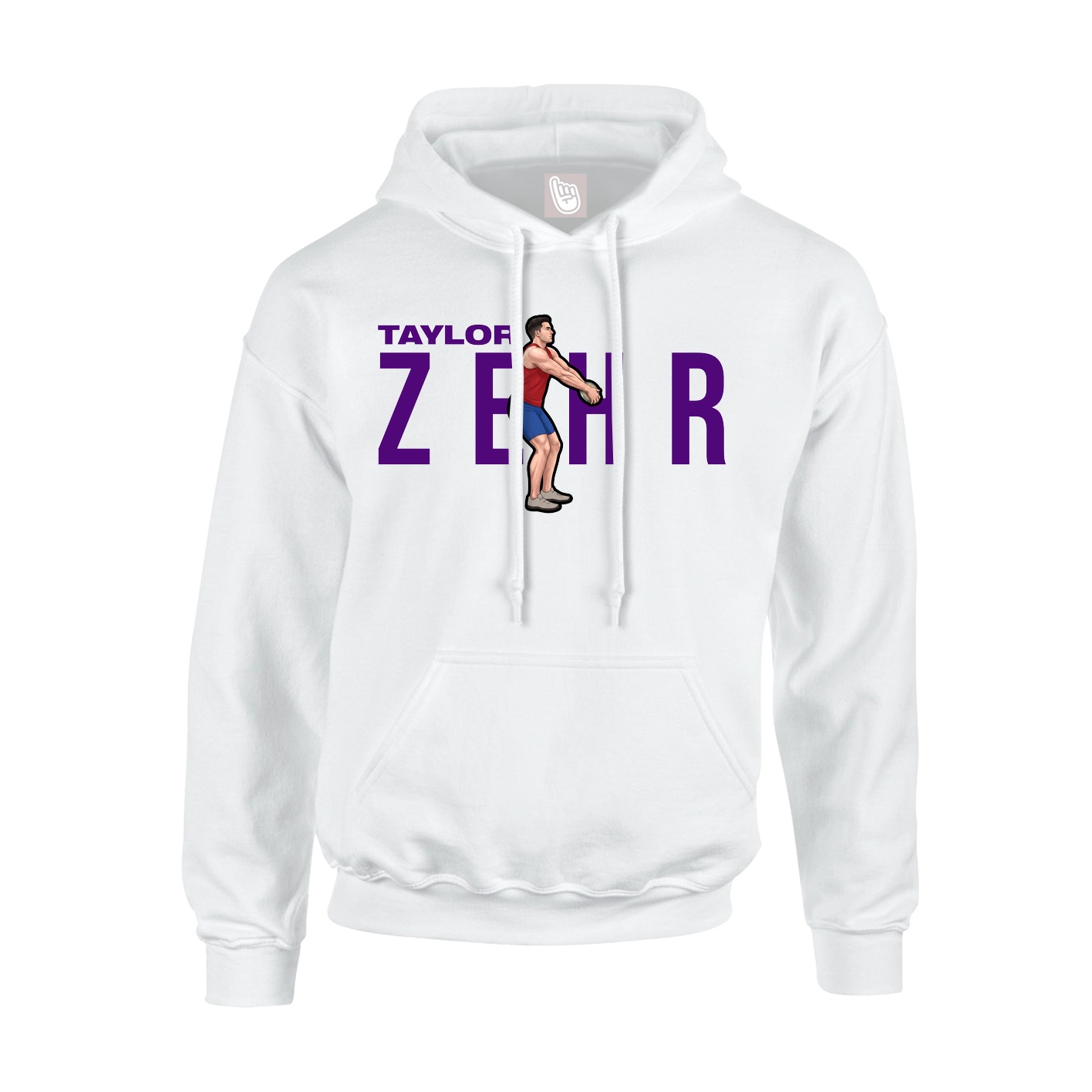 Youth Hoodie — Player Name in White