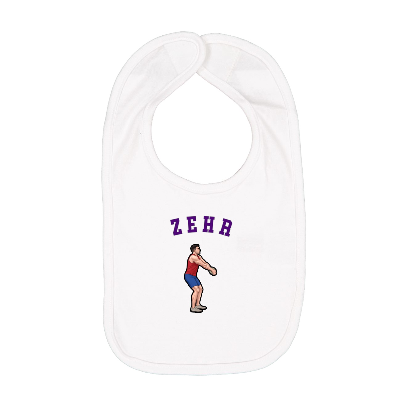 Infant Bib — Shirsey Arch in White