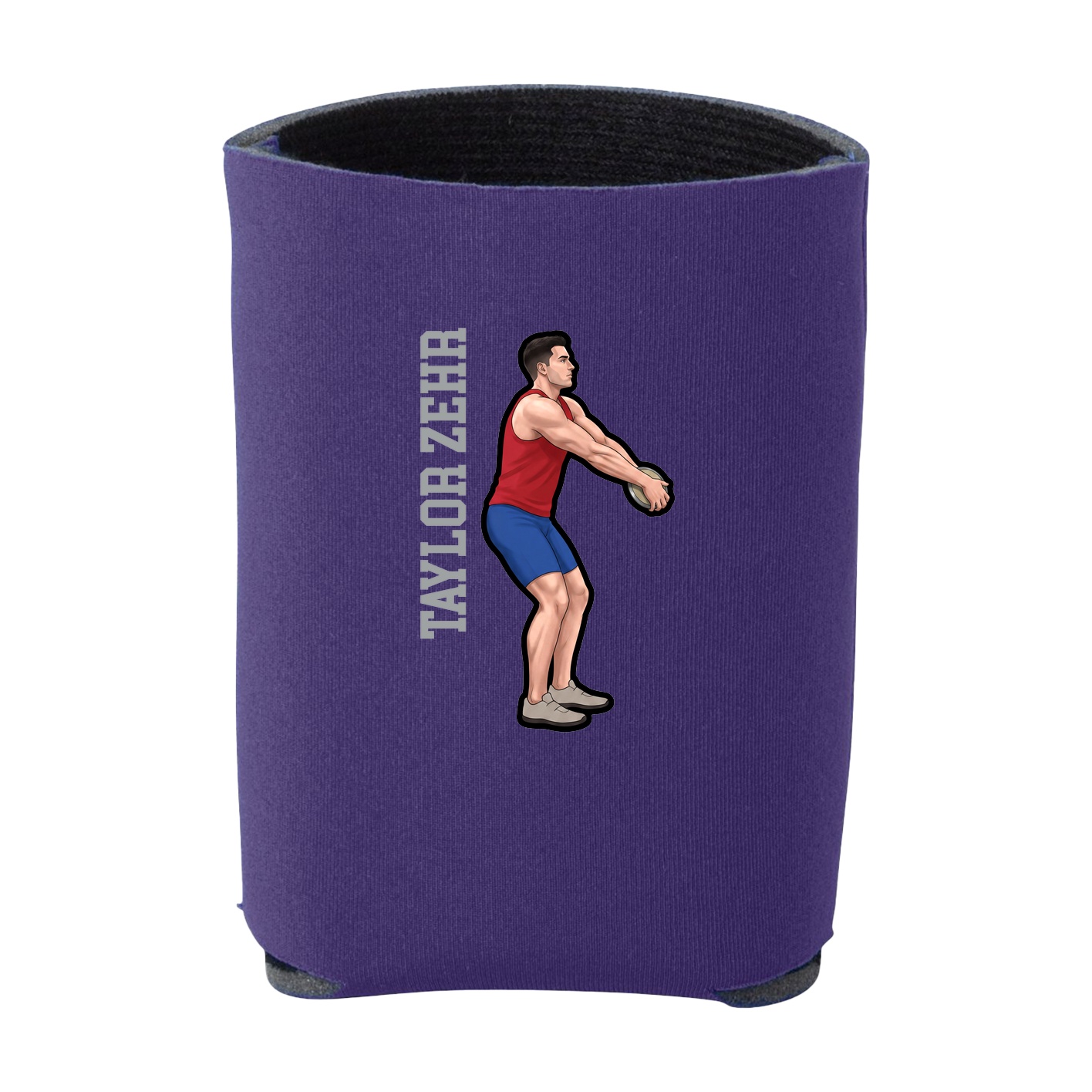 Can Holder — Name Vertical in Purple