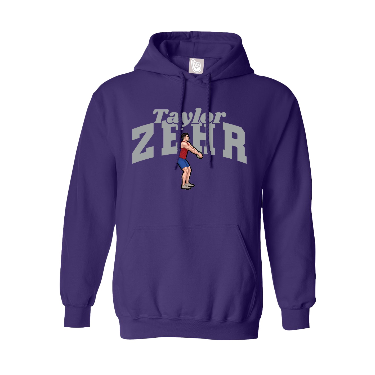 Hoodie — Signature Arch in Purple