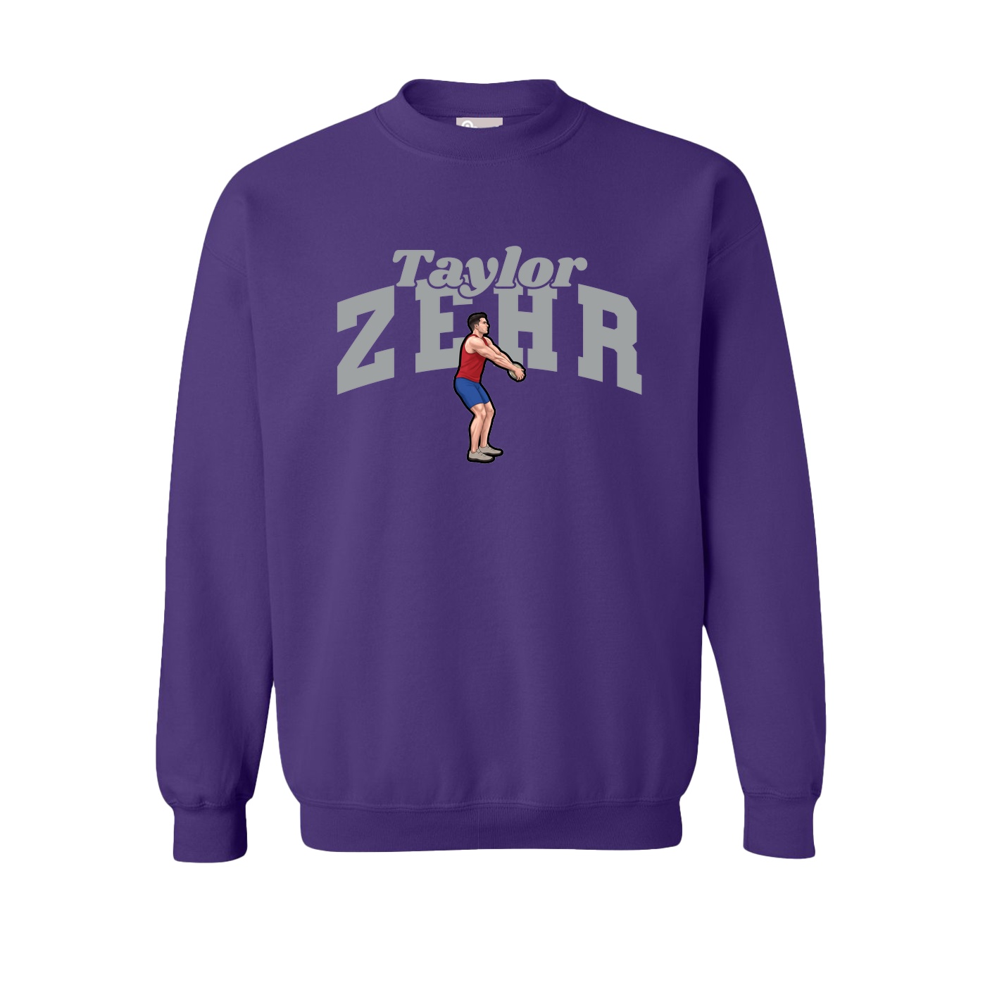 Fleece Crew — Signature Arch in Purple