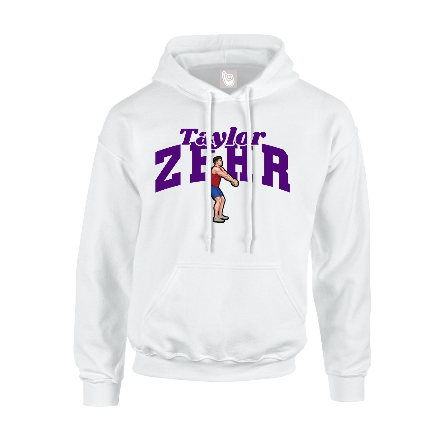 Youth Hoodie — Signature Arch in White