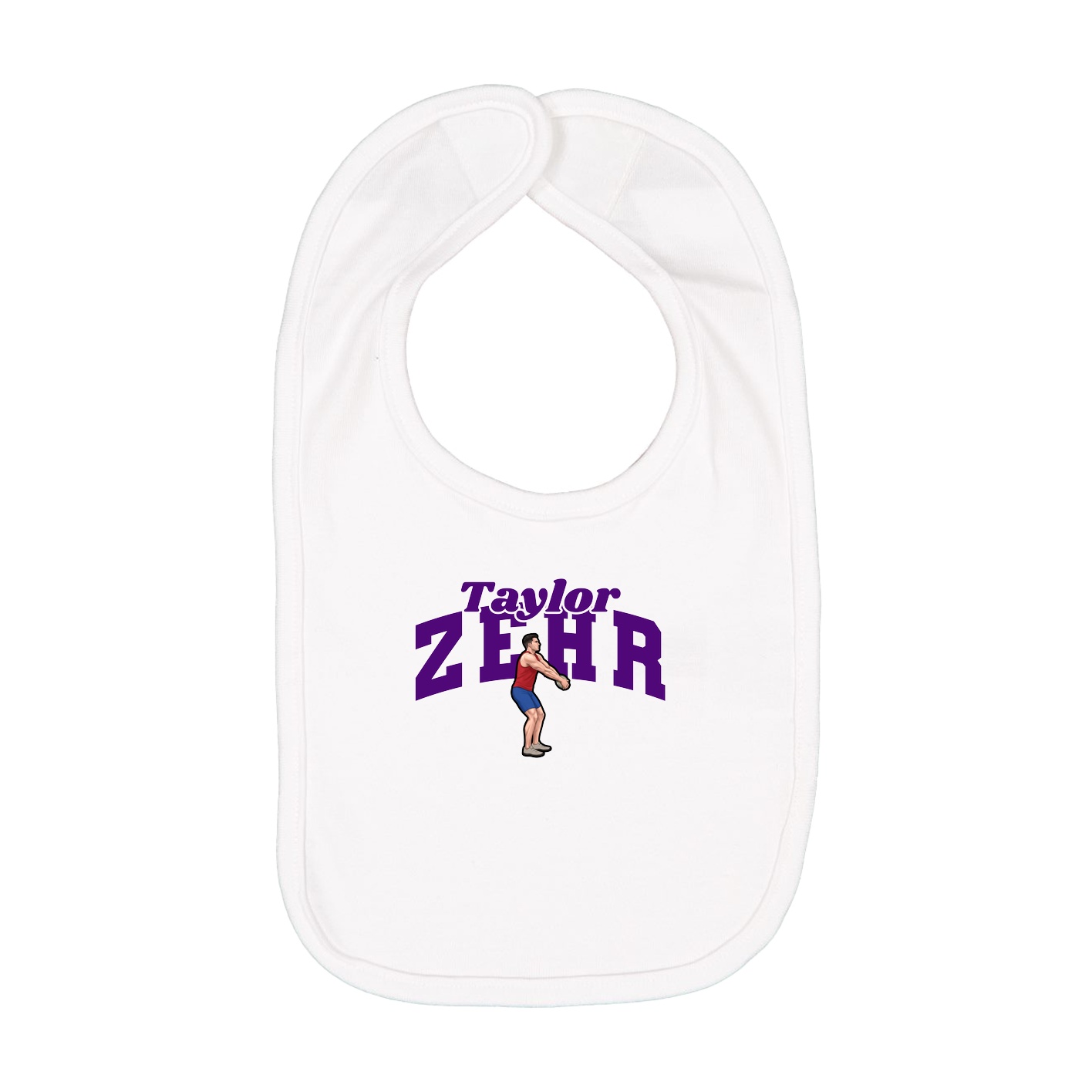Infant Bib — Signature Arch in White