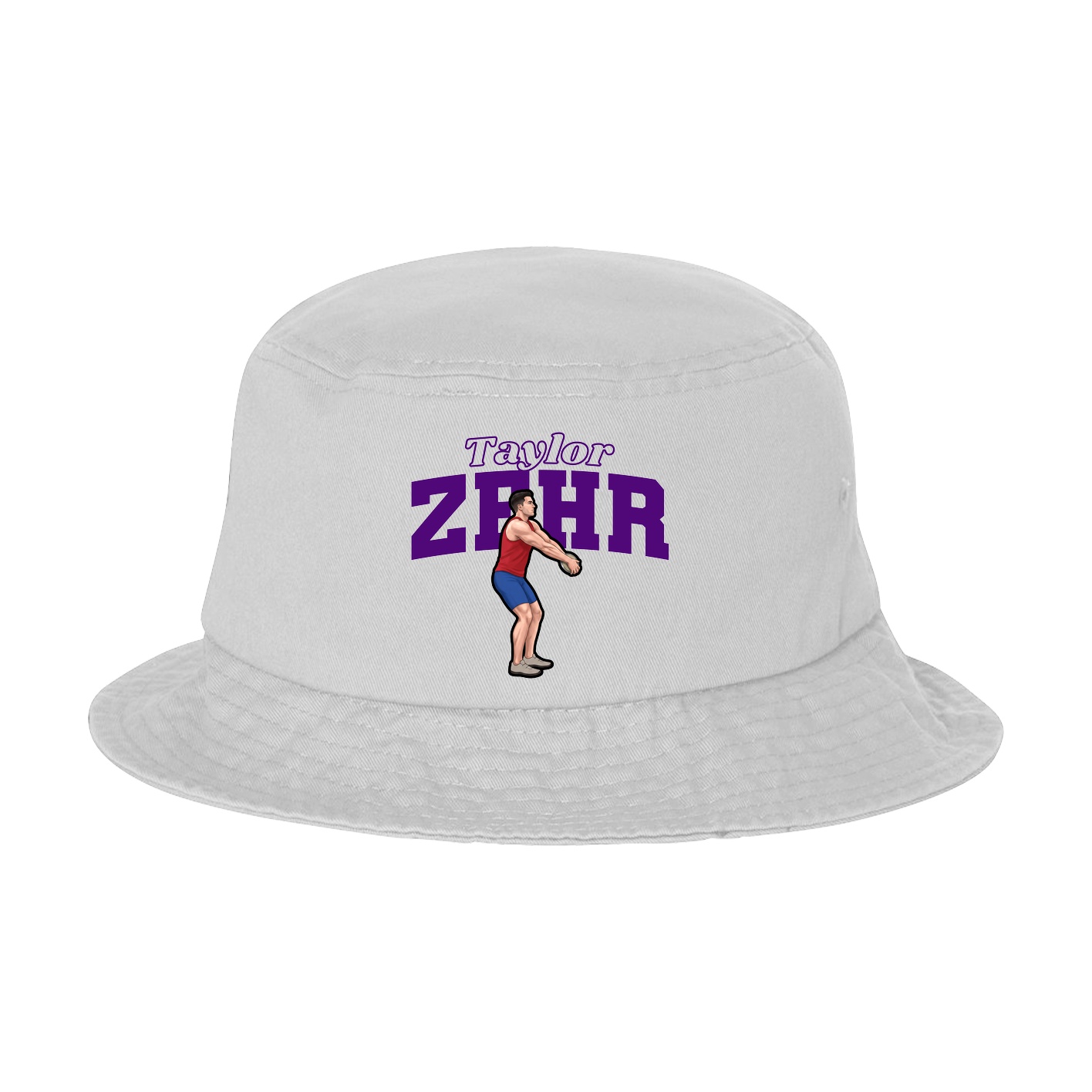 Bucket Cap — Name Arch in White