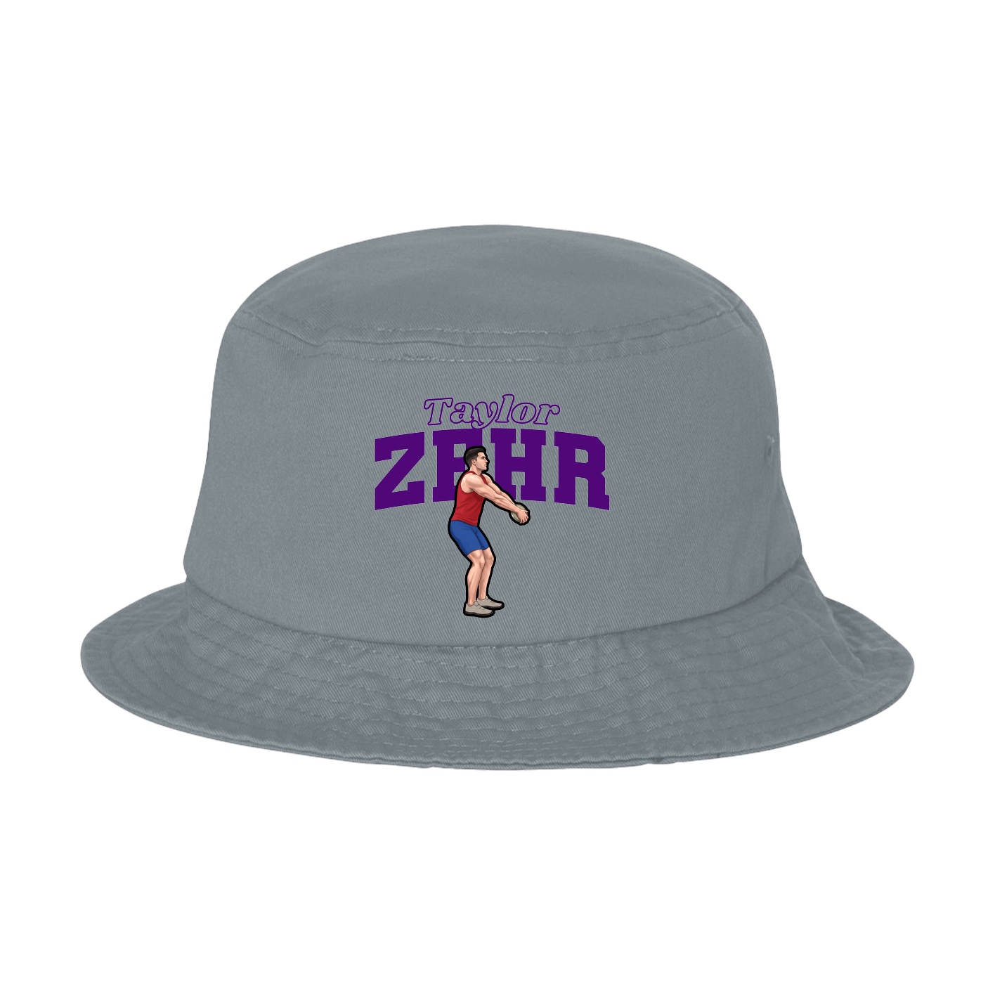Bucket Cap — Name Arch in Grey