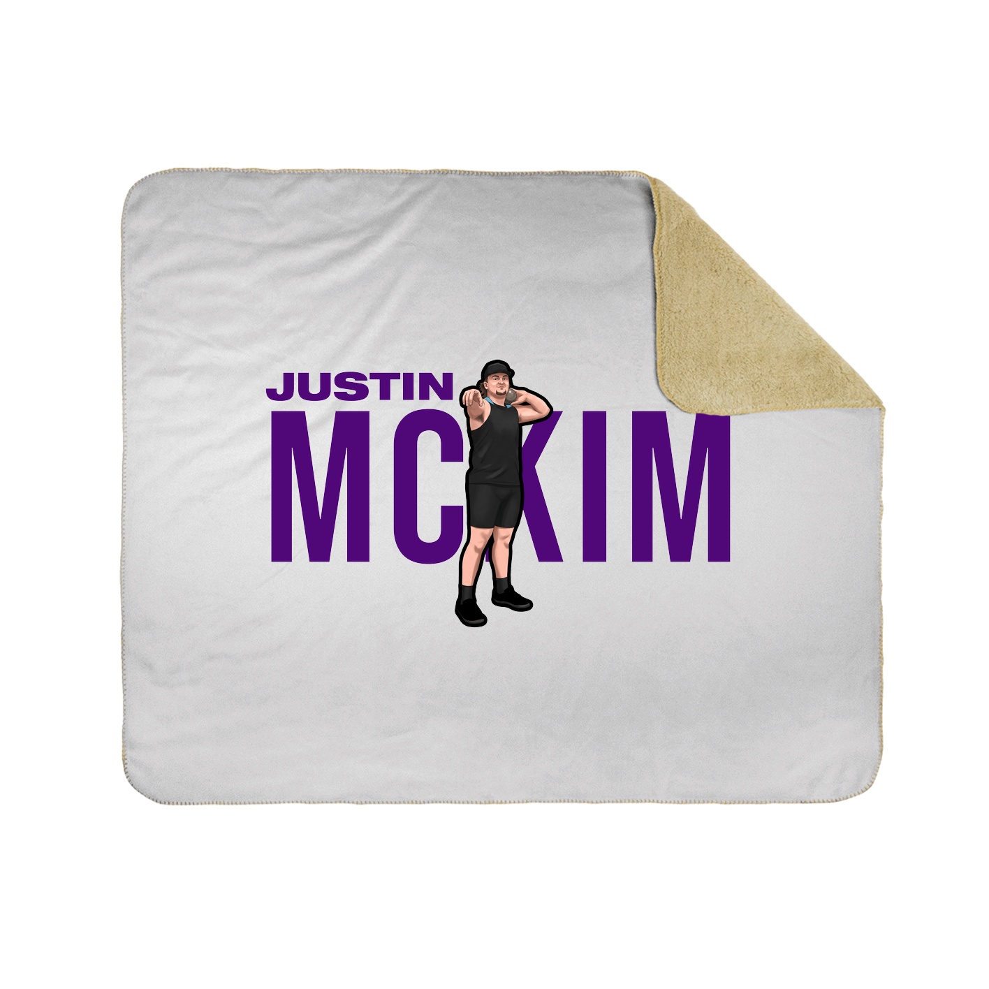 Throw Blanket — Player Name in White