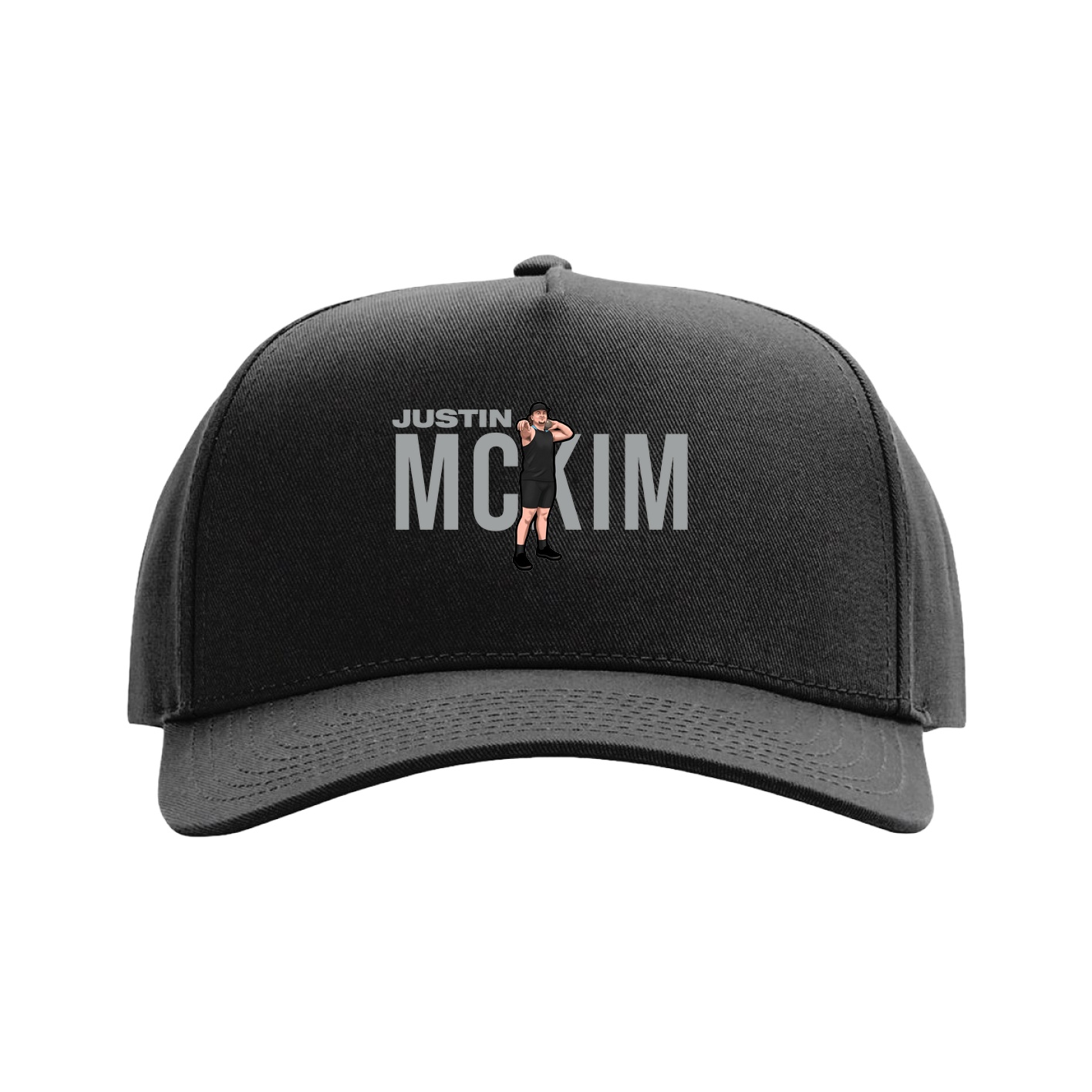 Full Fabric Five-Panel Champ Cap — Player Name in Black