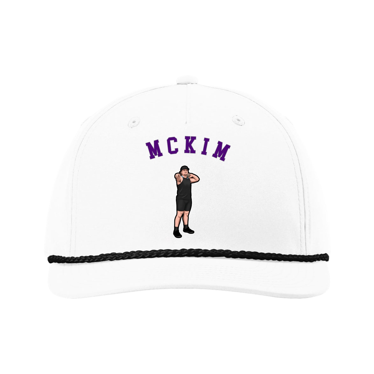 Five-Panel Classic Rope Cap — Shirsey Arch in White
