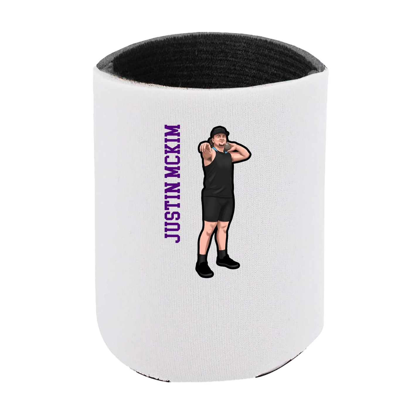 Can Holder — Name Vertical in White