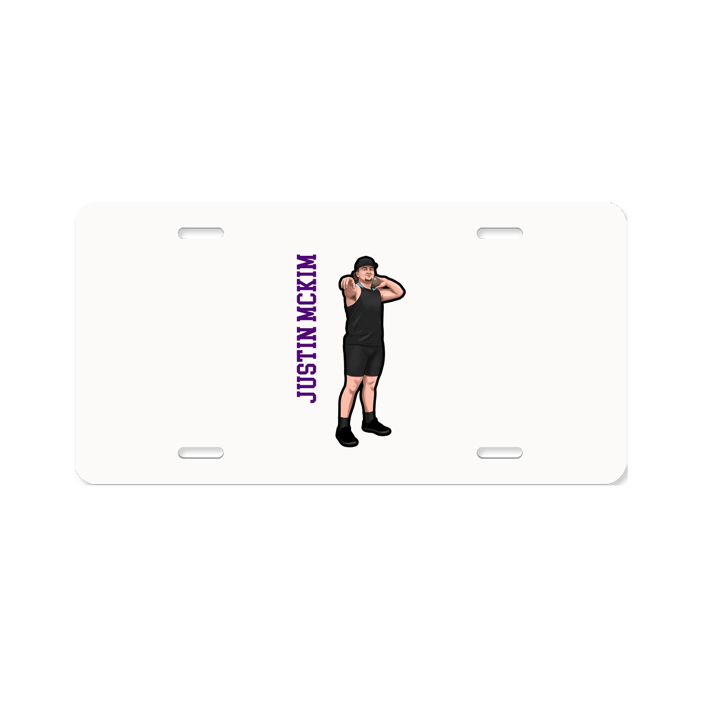 License Plate — Name Vertical in Classic