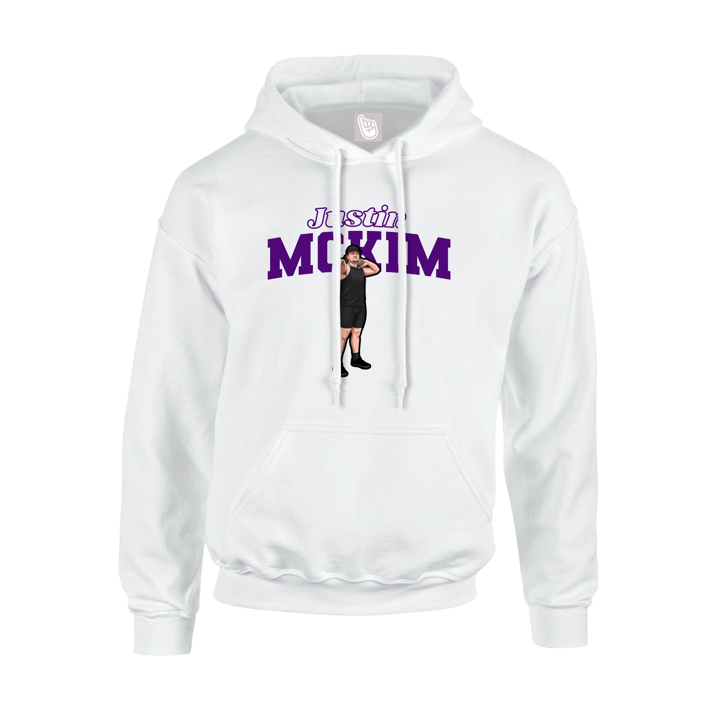 Hoodie — Name Arch in White