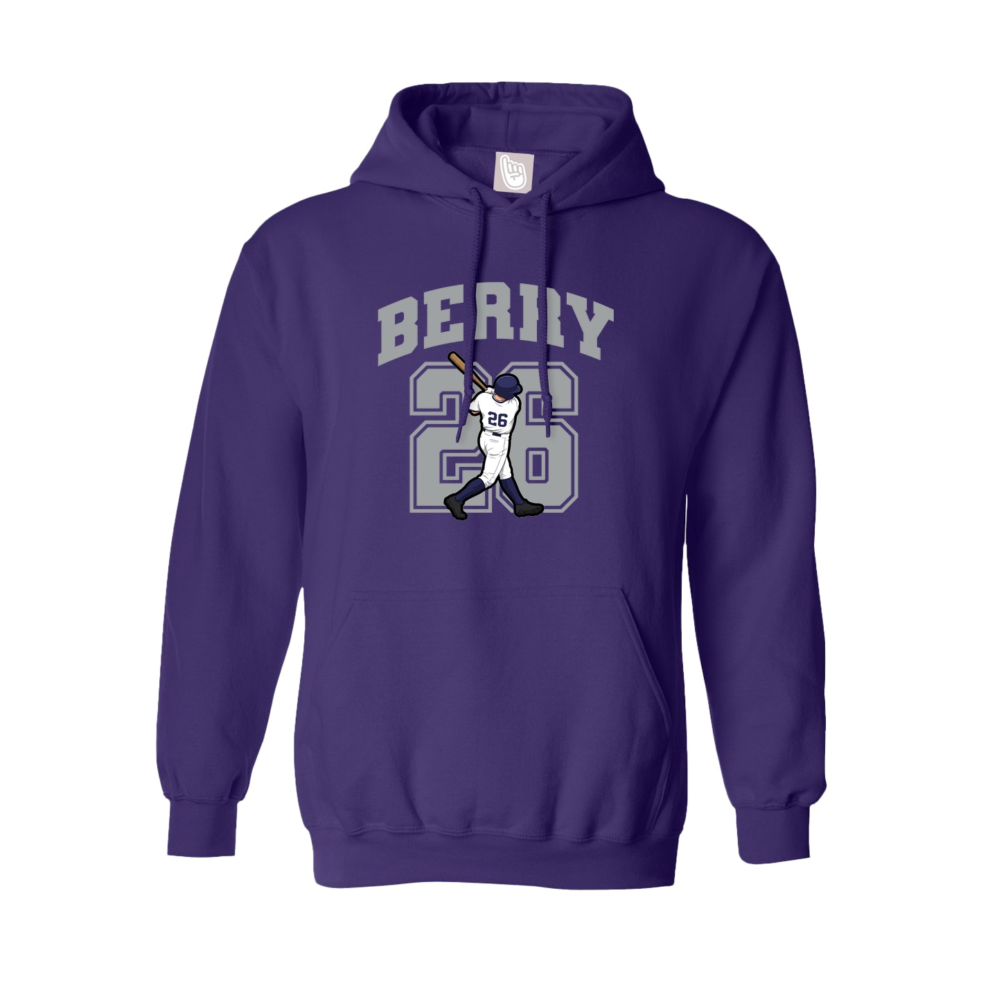 Hoodie — Number in Purple