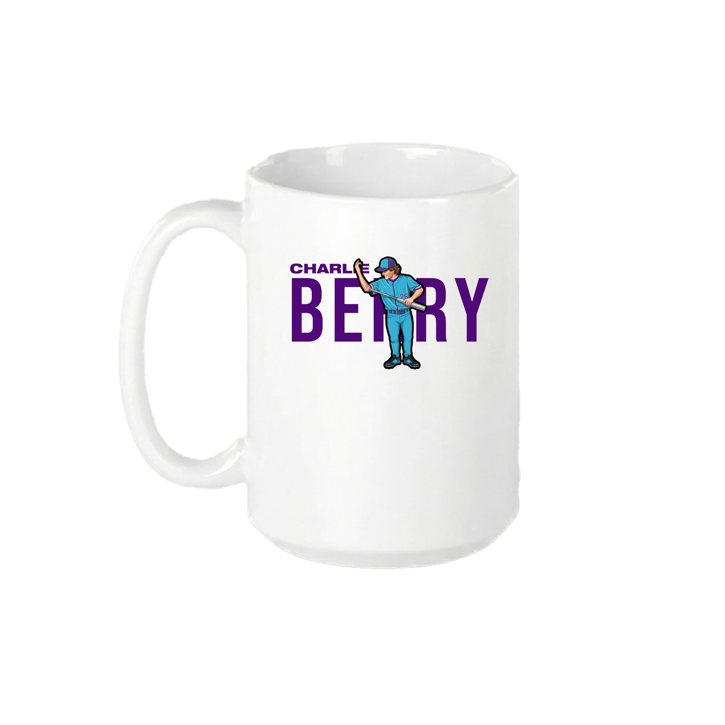 15oz Coffee Mug — Player Name in White