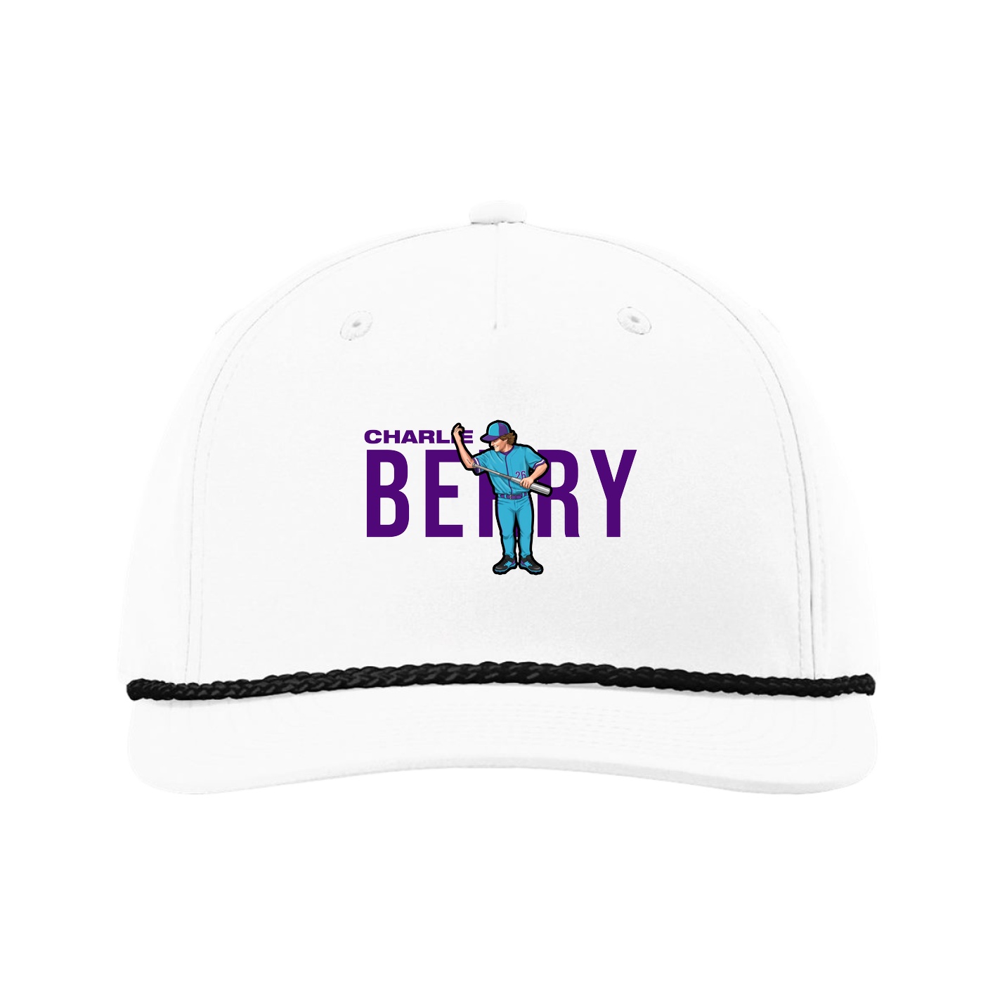 Five-Panel Classic Rope Cap — Player Name in White