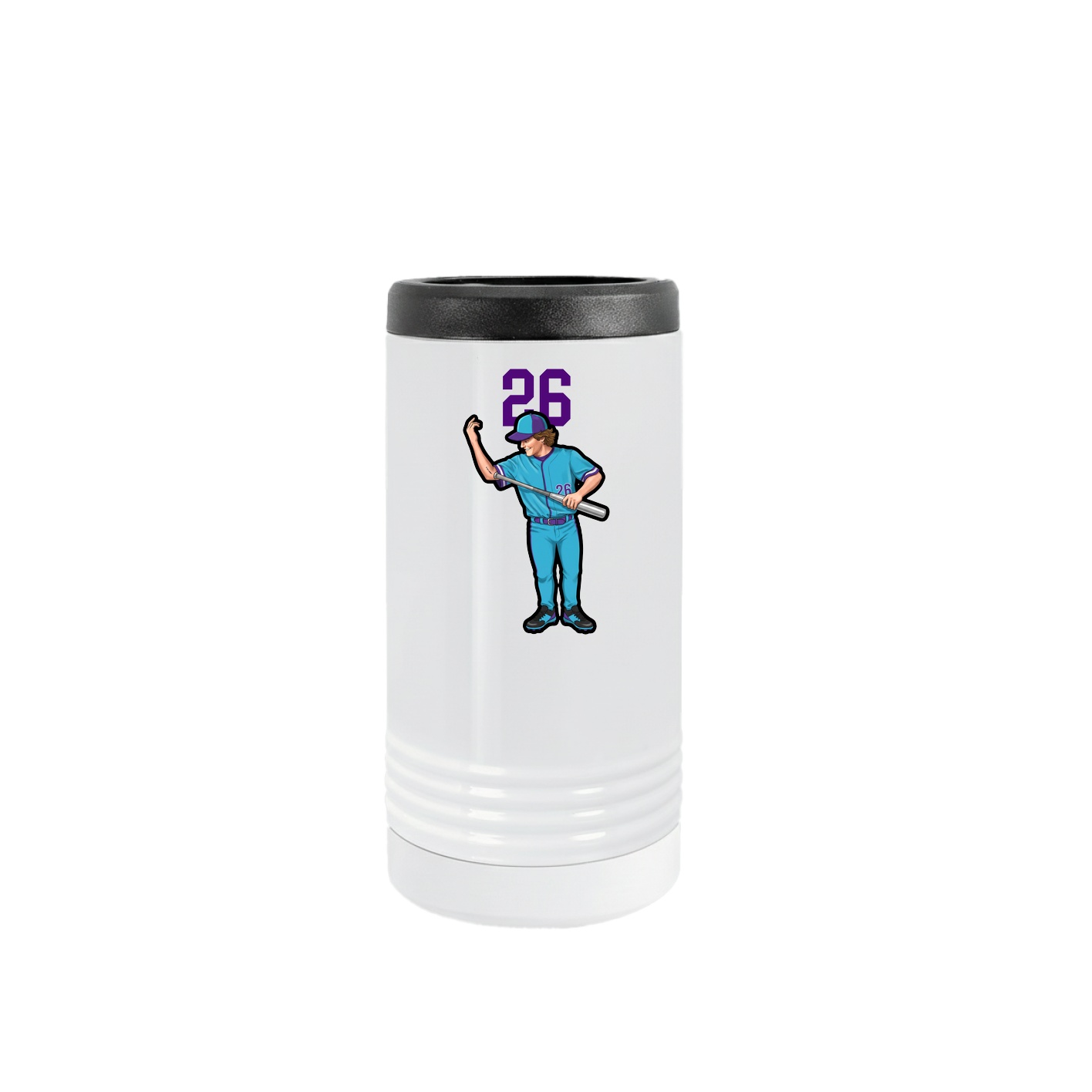 Slim Beverage Holder — Number Top in White