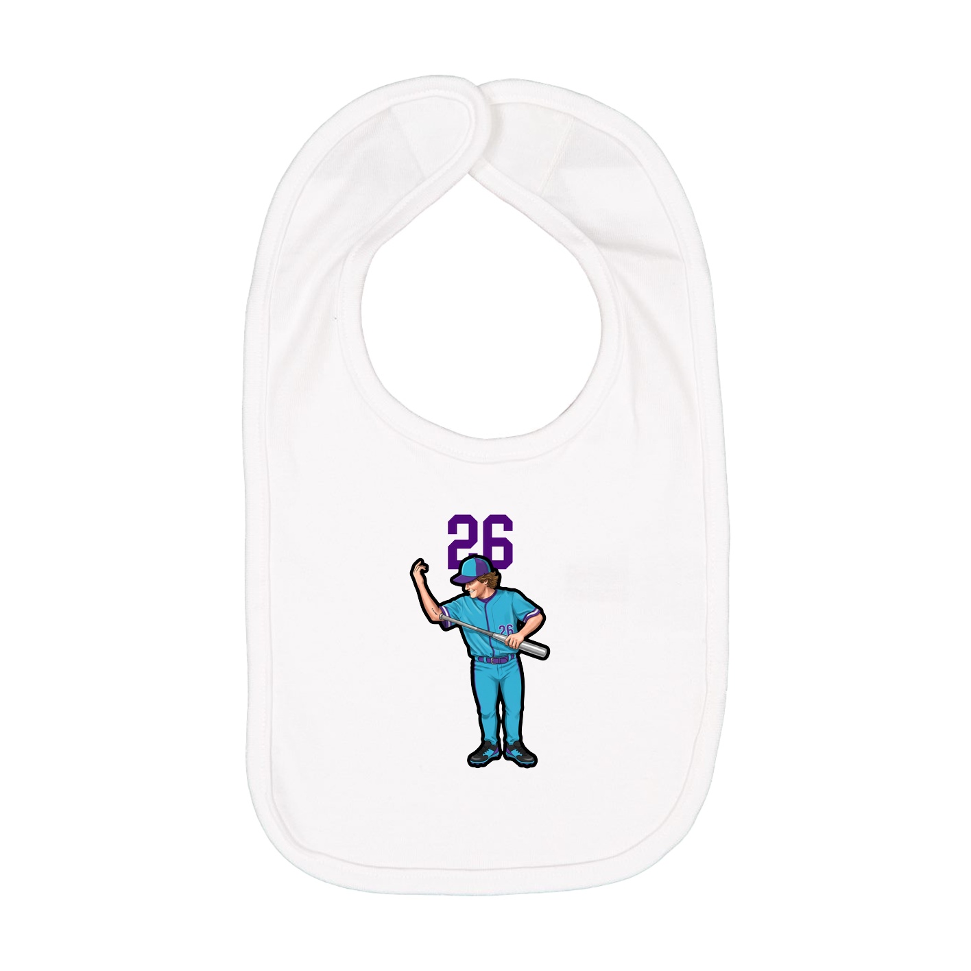 Infant Bib — Number Top in White