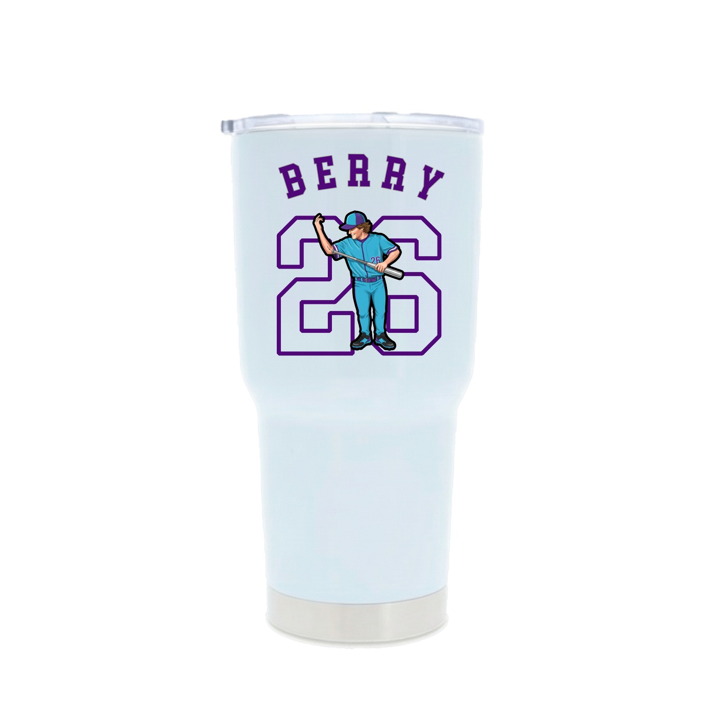30oz Stainless Steel Tumbler — Shirsey Arch in White