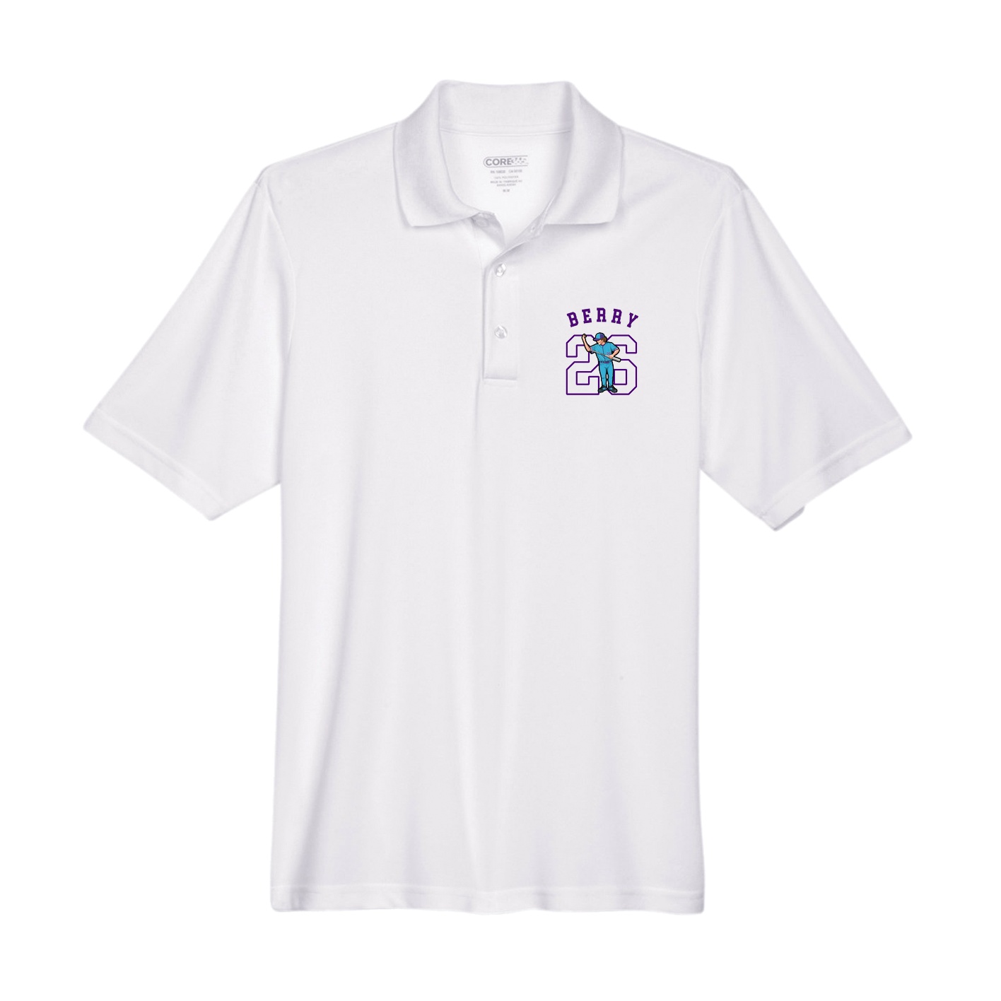 Performance Polo — Shirsey Arch in White