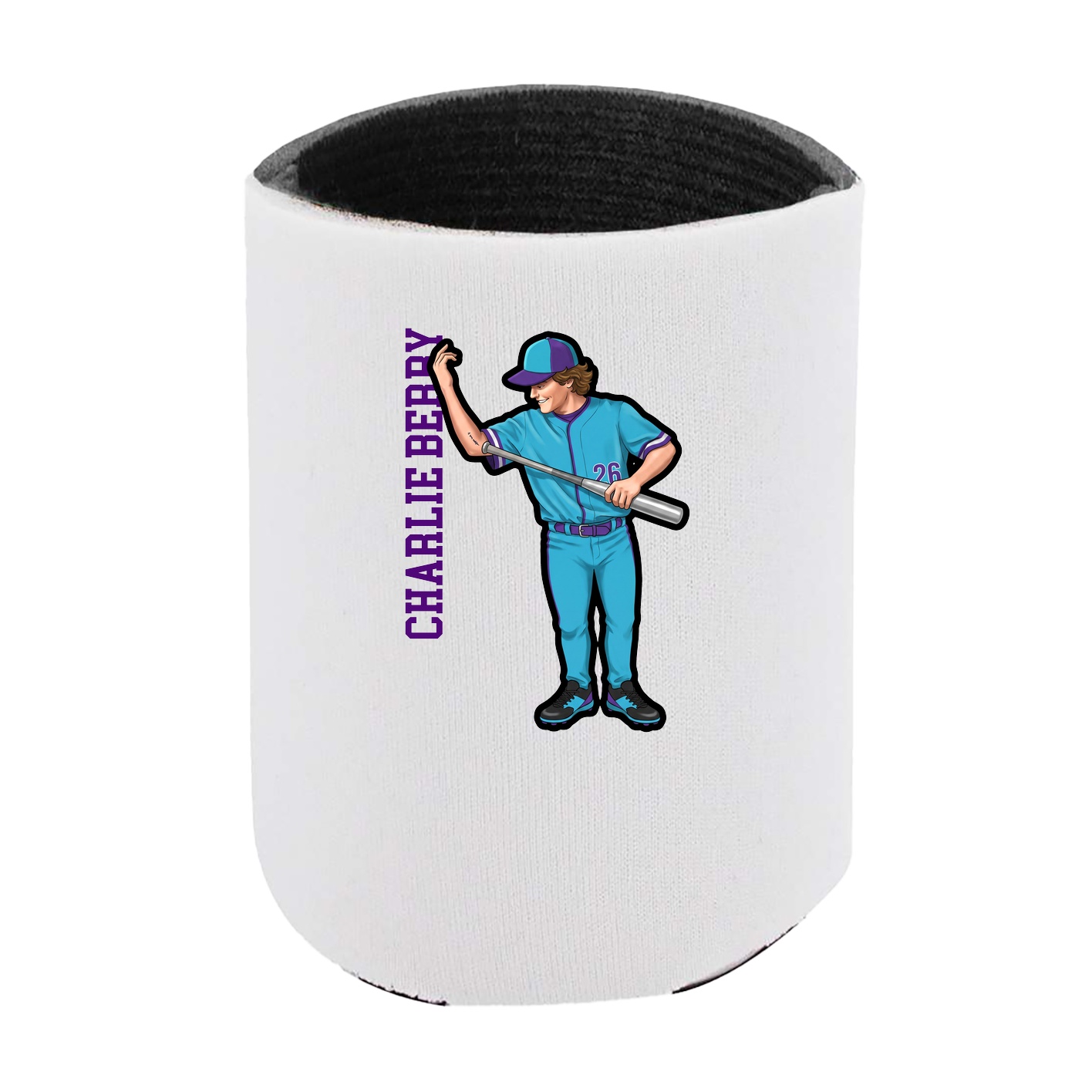 Can Holder — Name Vertical in White