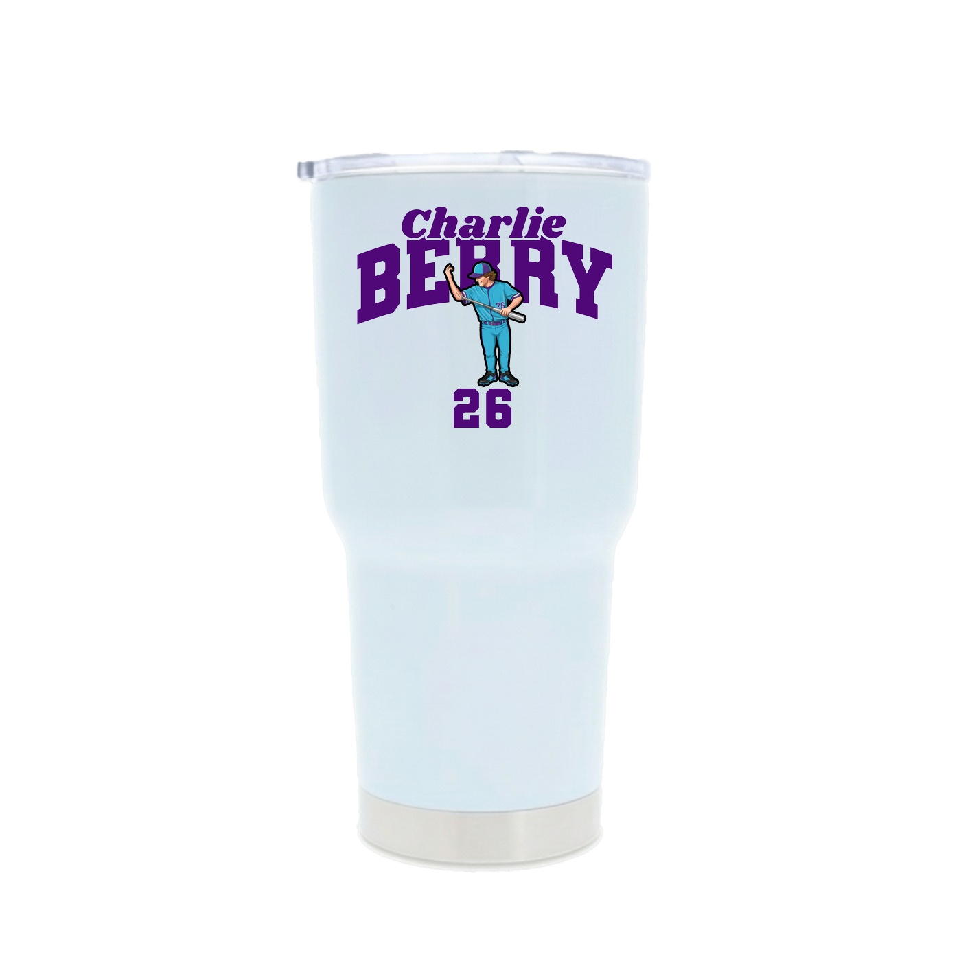 30oz Stainless Steel Tumbler — Signature Arch in White