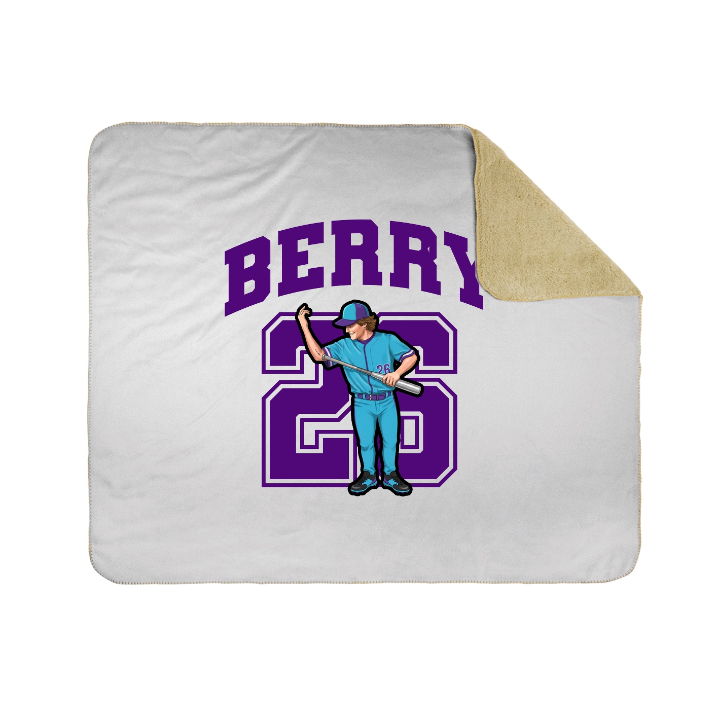 Throw Blanket — Number in White