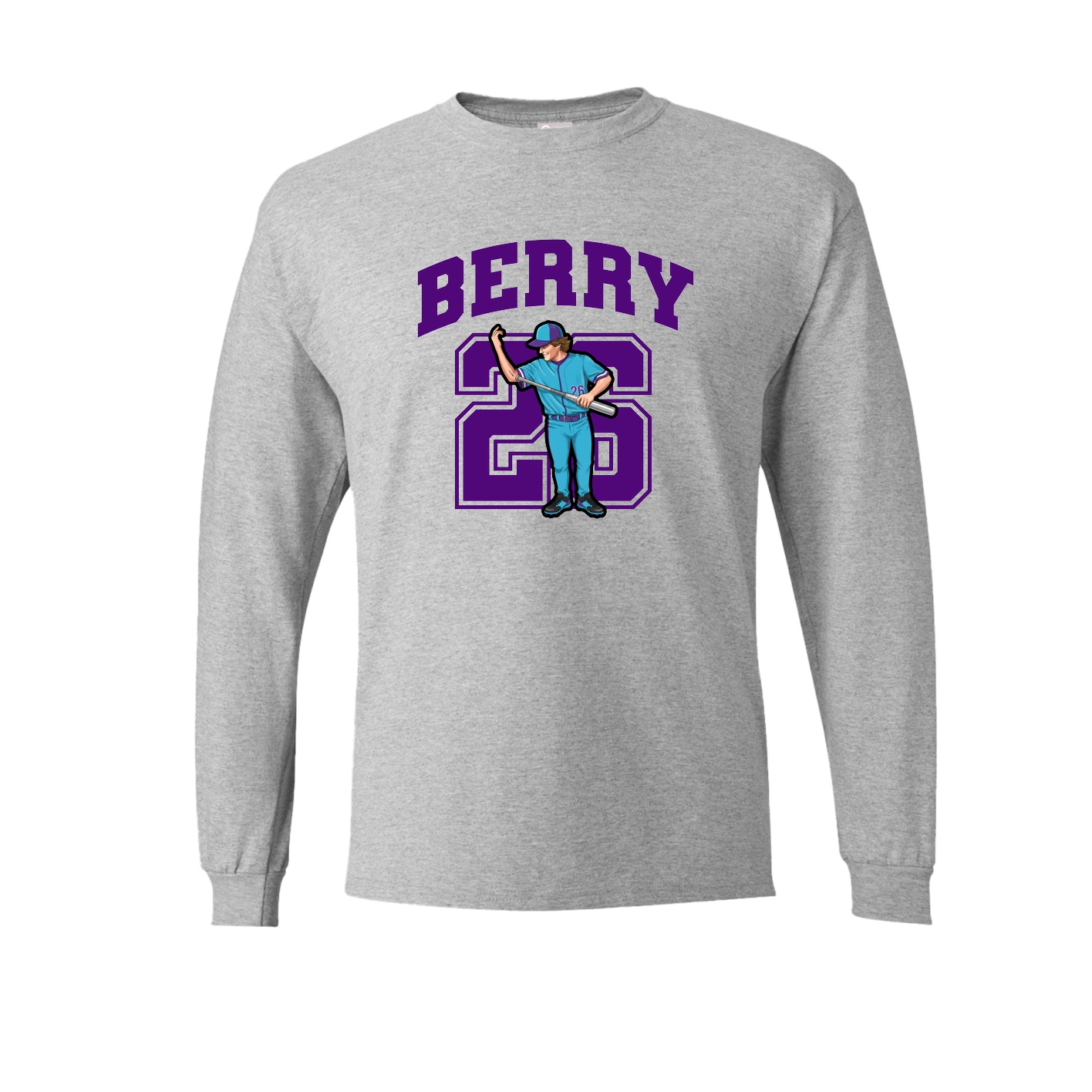 Long Sleeve Tee — Number in Grey