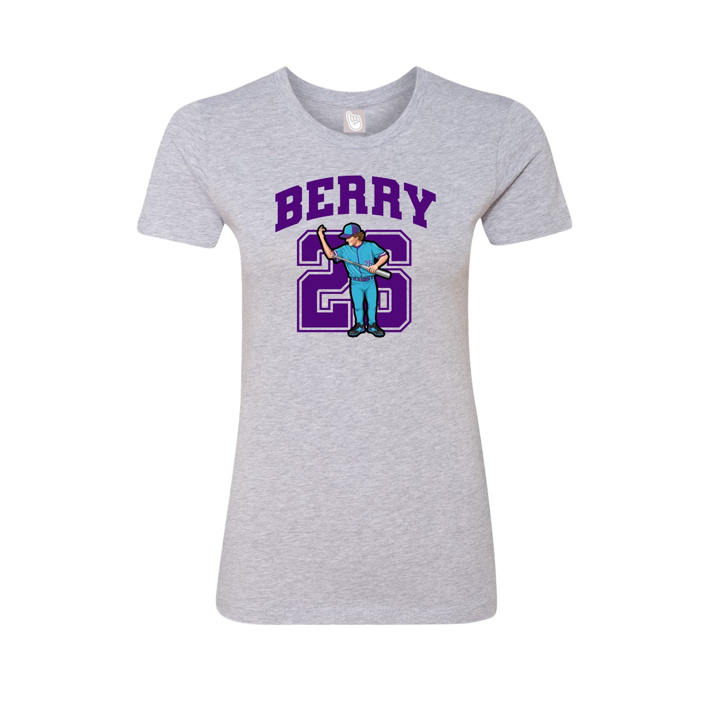 Fitted Women's Tee — Number in Grey